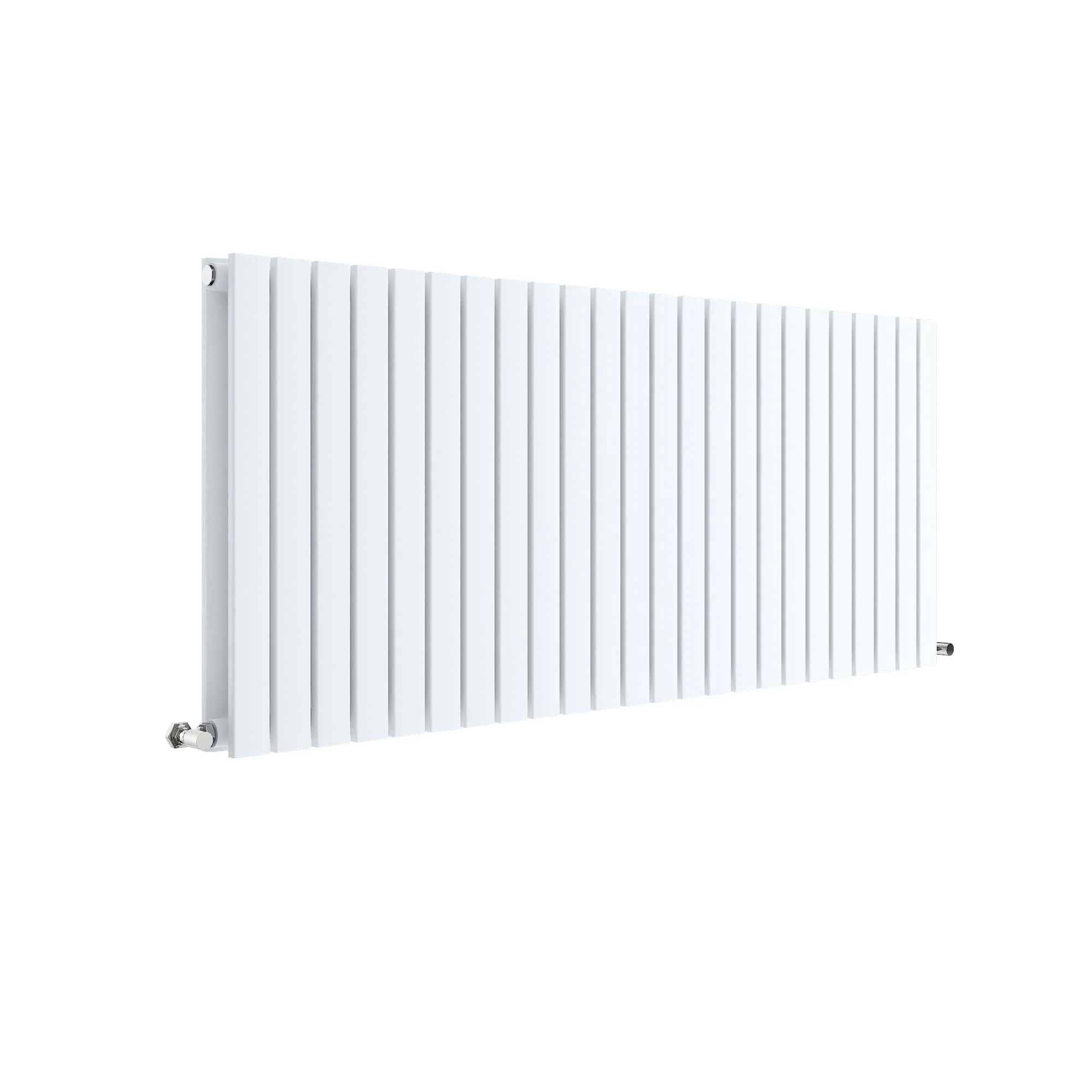 Nuie Sloane Horizontal Double Panel Radiator 600 x 1398 - Satin White - Image 2