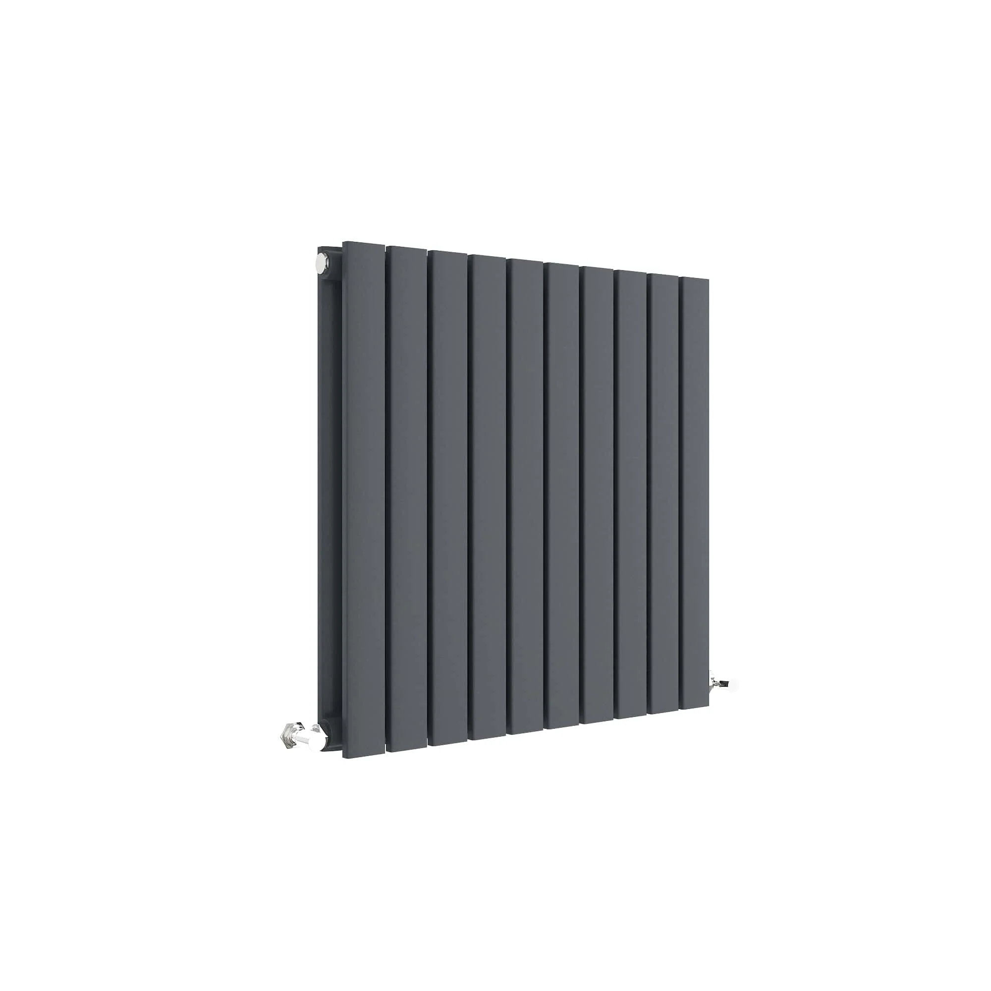 Nuie Sloane Horizontal Double Panel Radiator 600 x 586 - Anthracite - Image 2