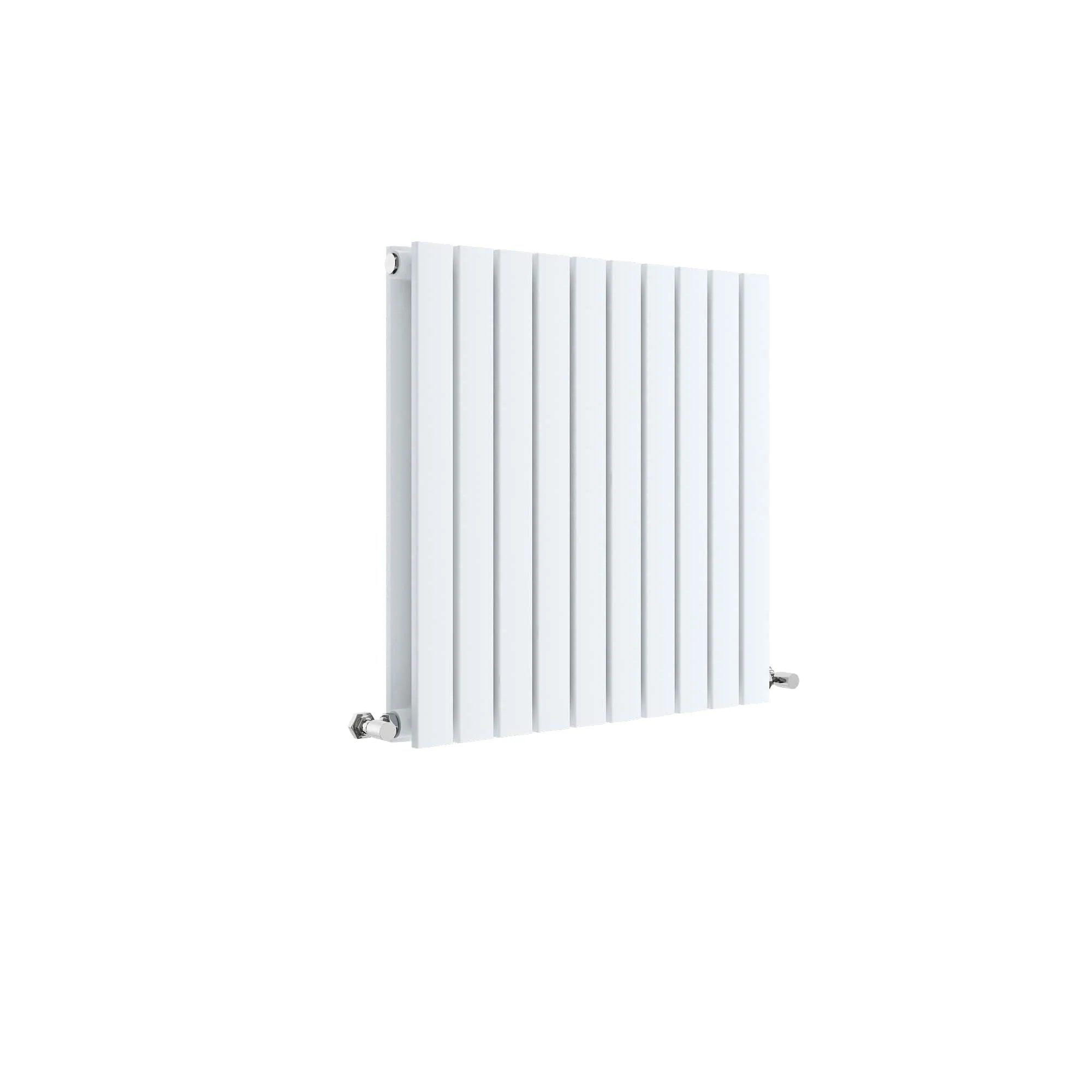 Nuie Sloane Horizontal Double Panel Radiator 600 x 586 - Satin White - Image 2