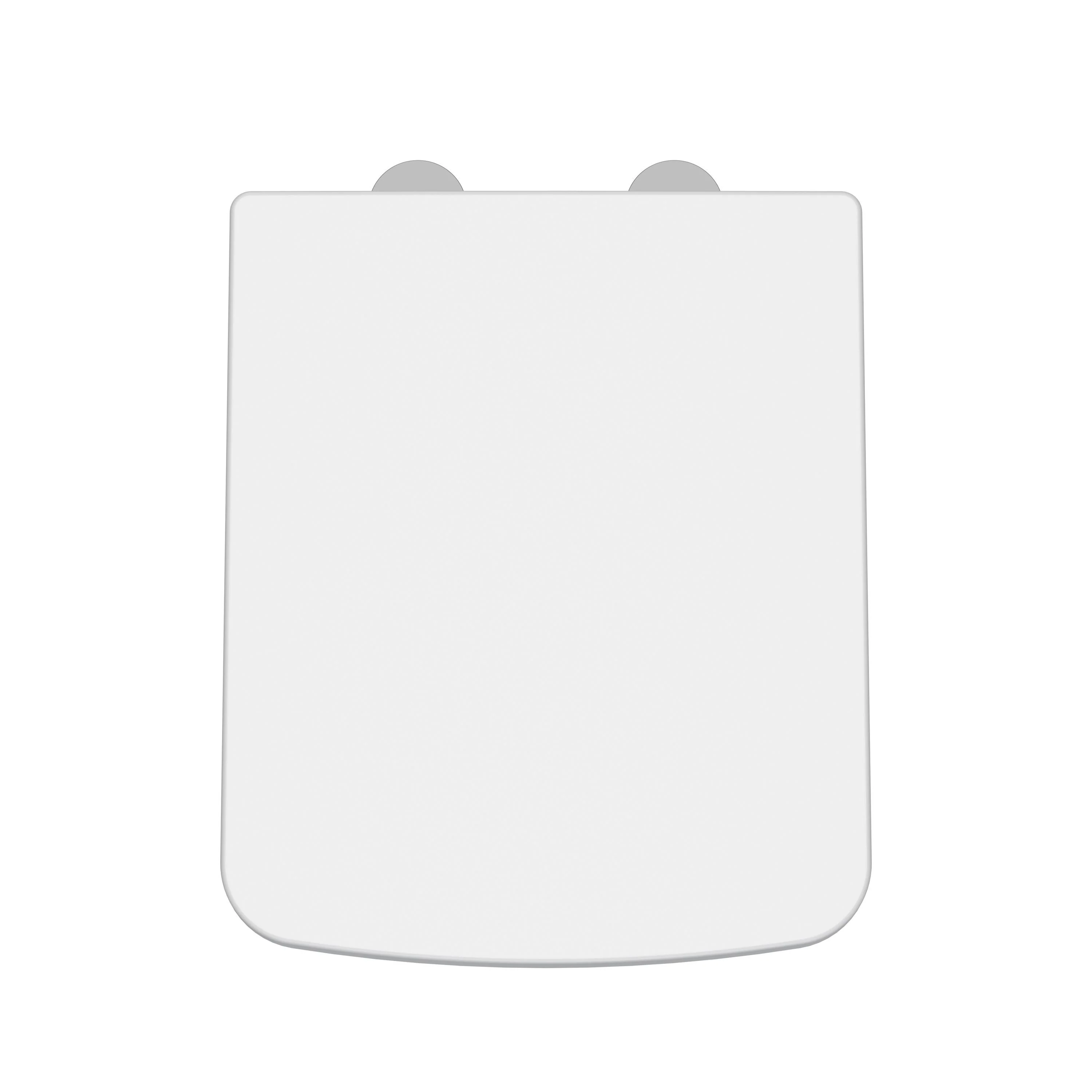 Nuie Square Soft Close Toilet Seat - White