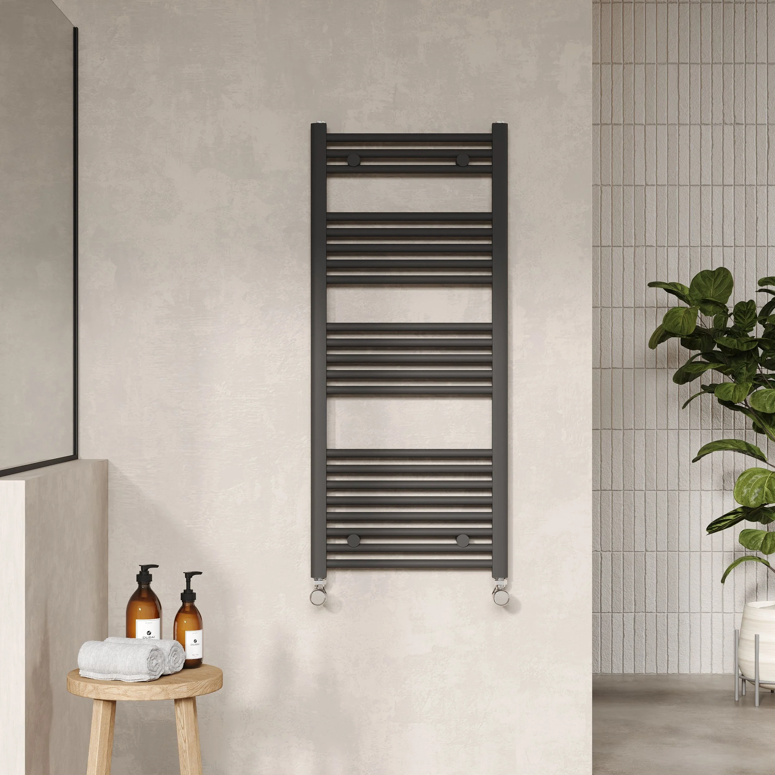 Nuie Straight 1150 x 500 Ladder Rail - Anthracite