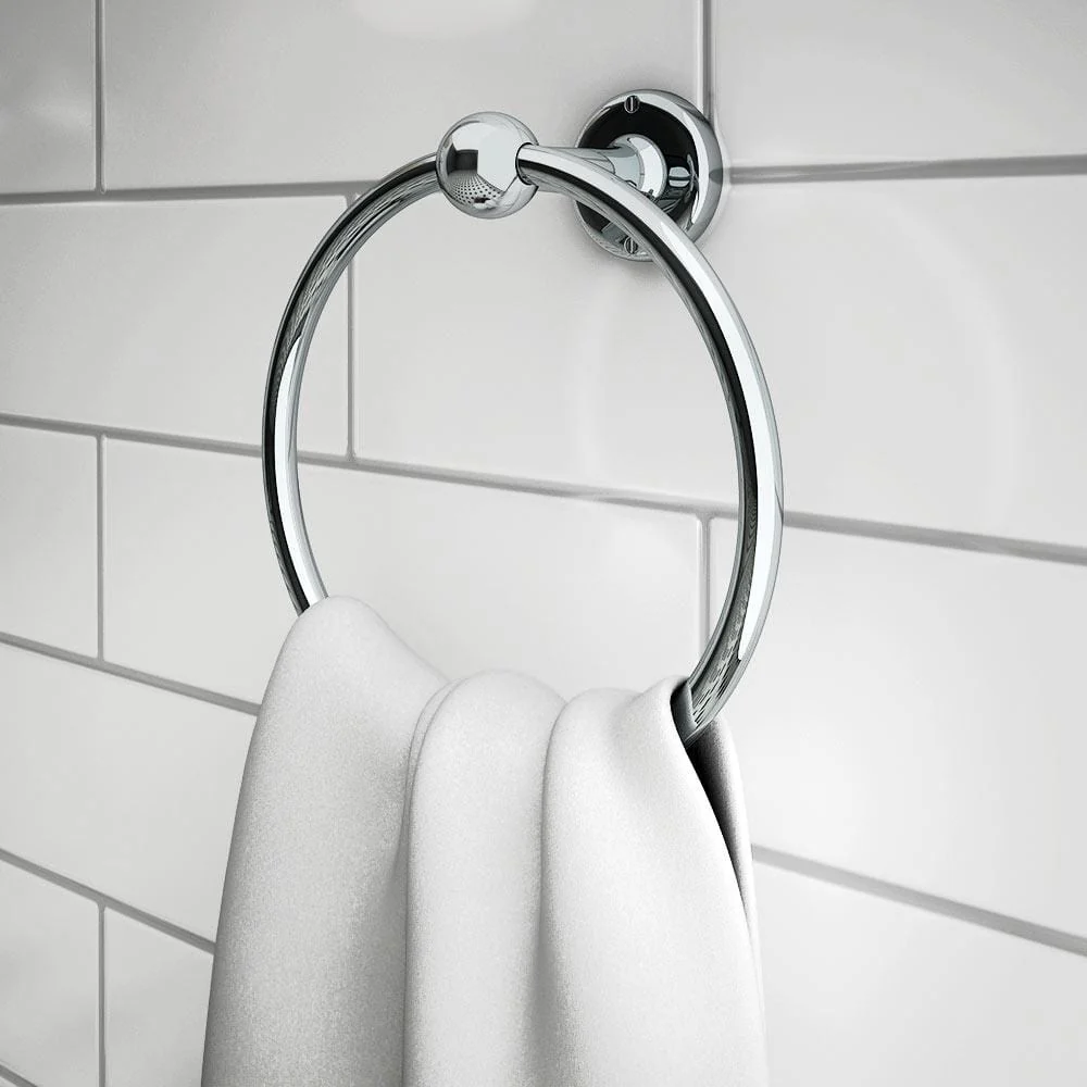 Nuie Traditional Chrome Towel Ring - Image 3