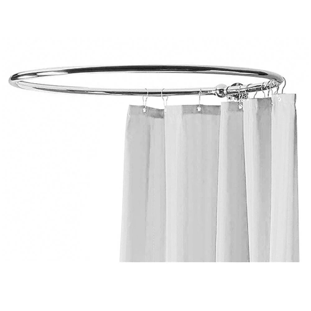 Nuie Traditional Round Curtain Rail Chrome