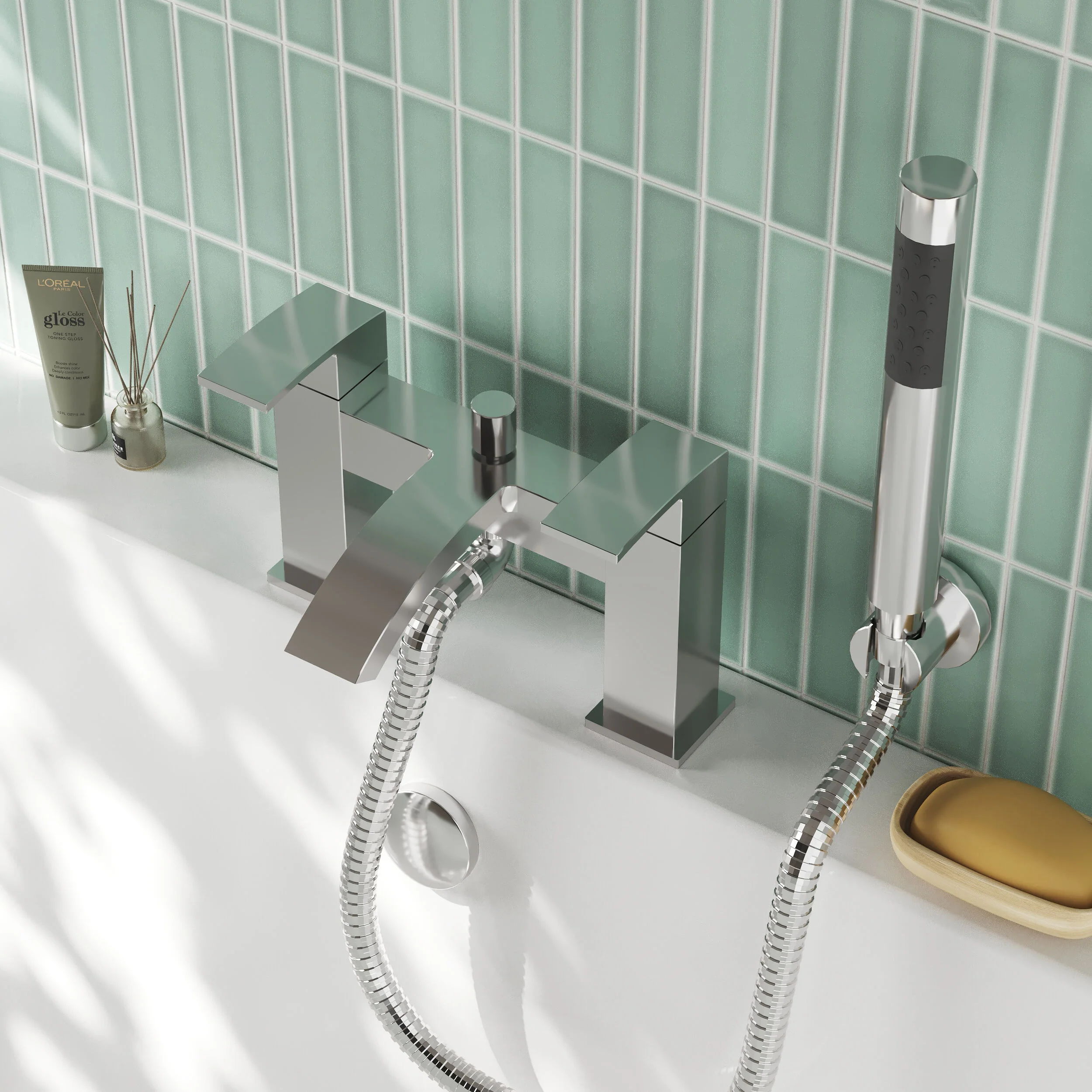 Nuie Vibe Bath Shower Mixer - Chrome - Image 4