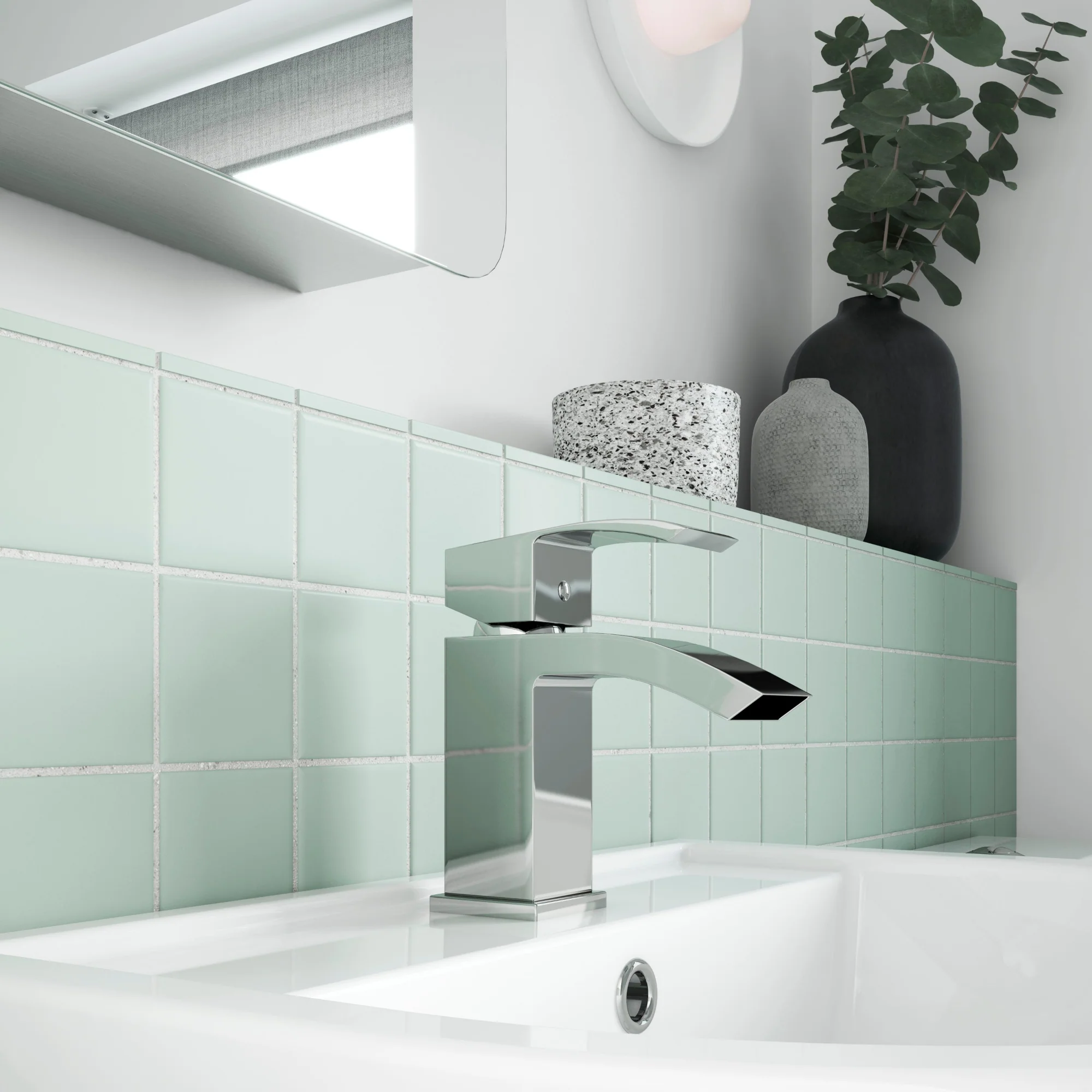 Nuie Vibe Midi Mono Basin Mixer - Chrome - Image 2