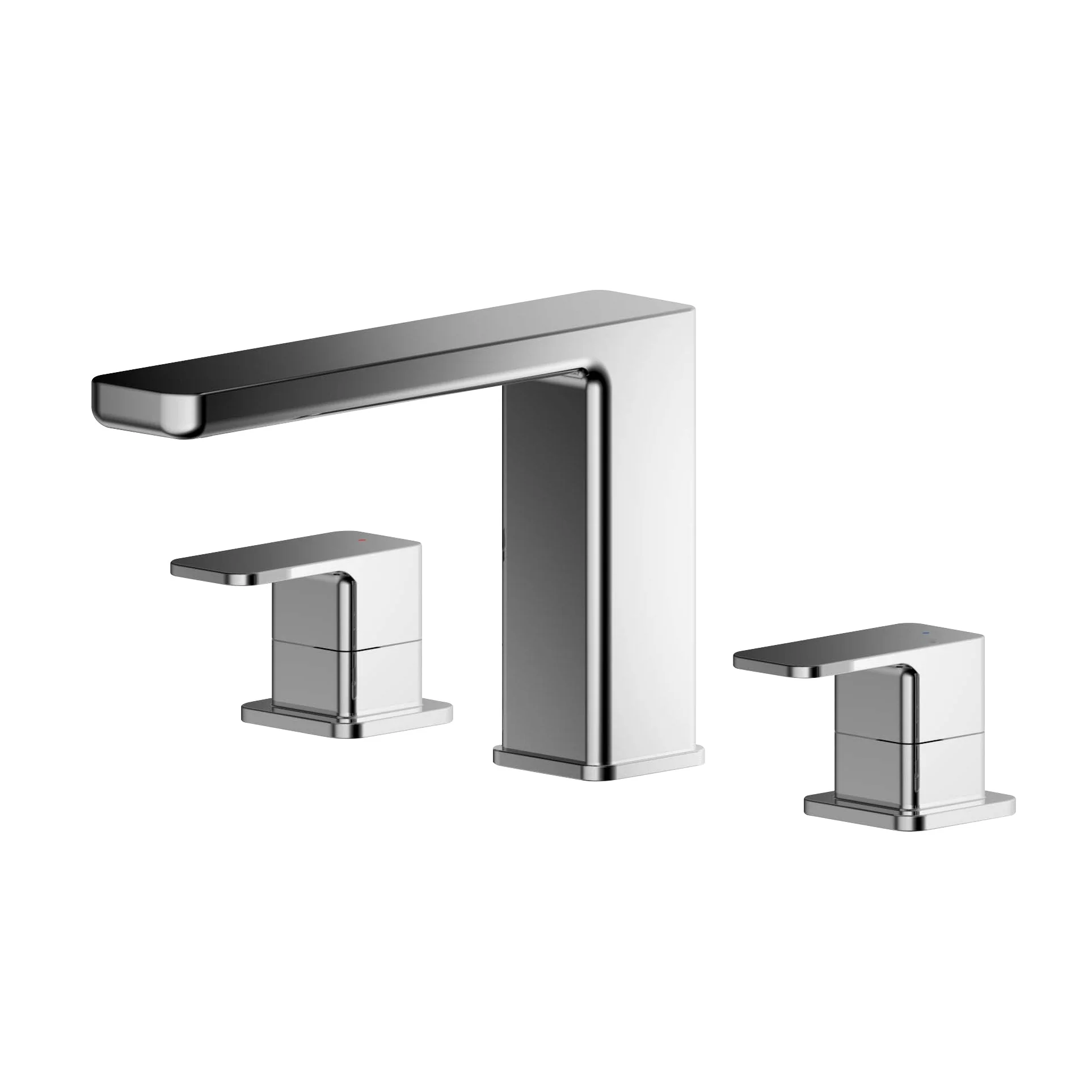 Nuie Windon  Deck Mounted 3 Tap Hole Bath Filler - Chrome - Image 2