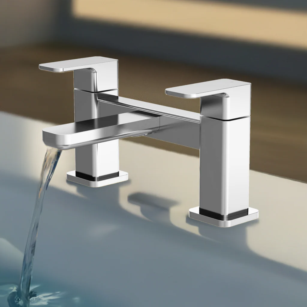 Nuie Windon Deck Mounted Bath Filler - Chrome - Image 4