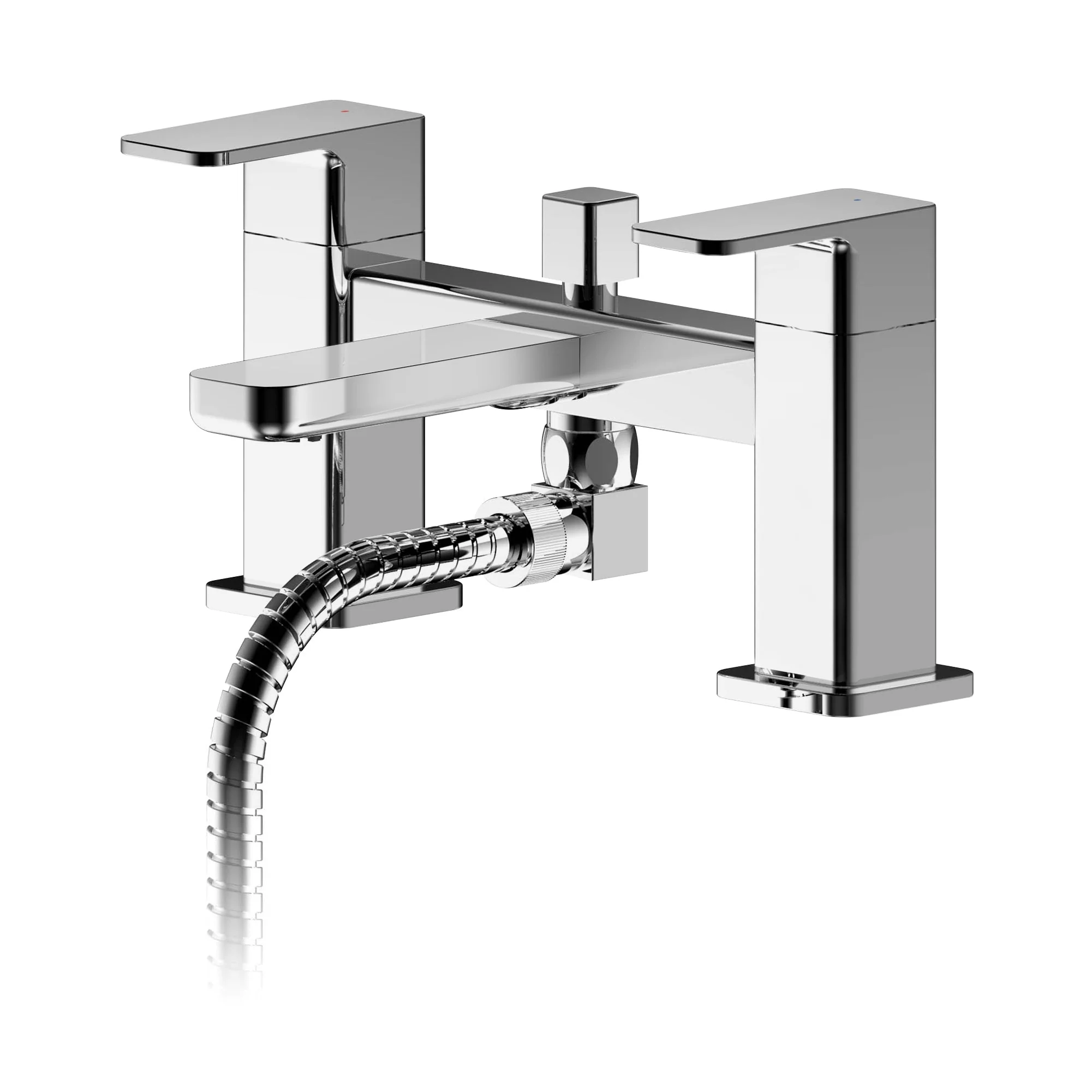 Nuie Windon Deck Mounted Bath Shower Mixer With Kit - Chrome - Image 3