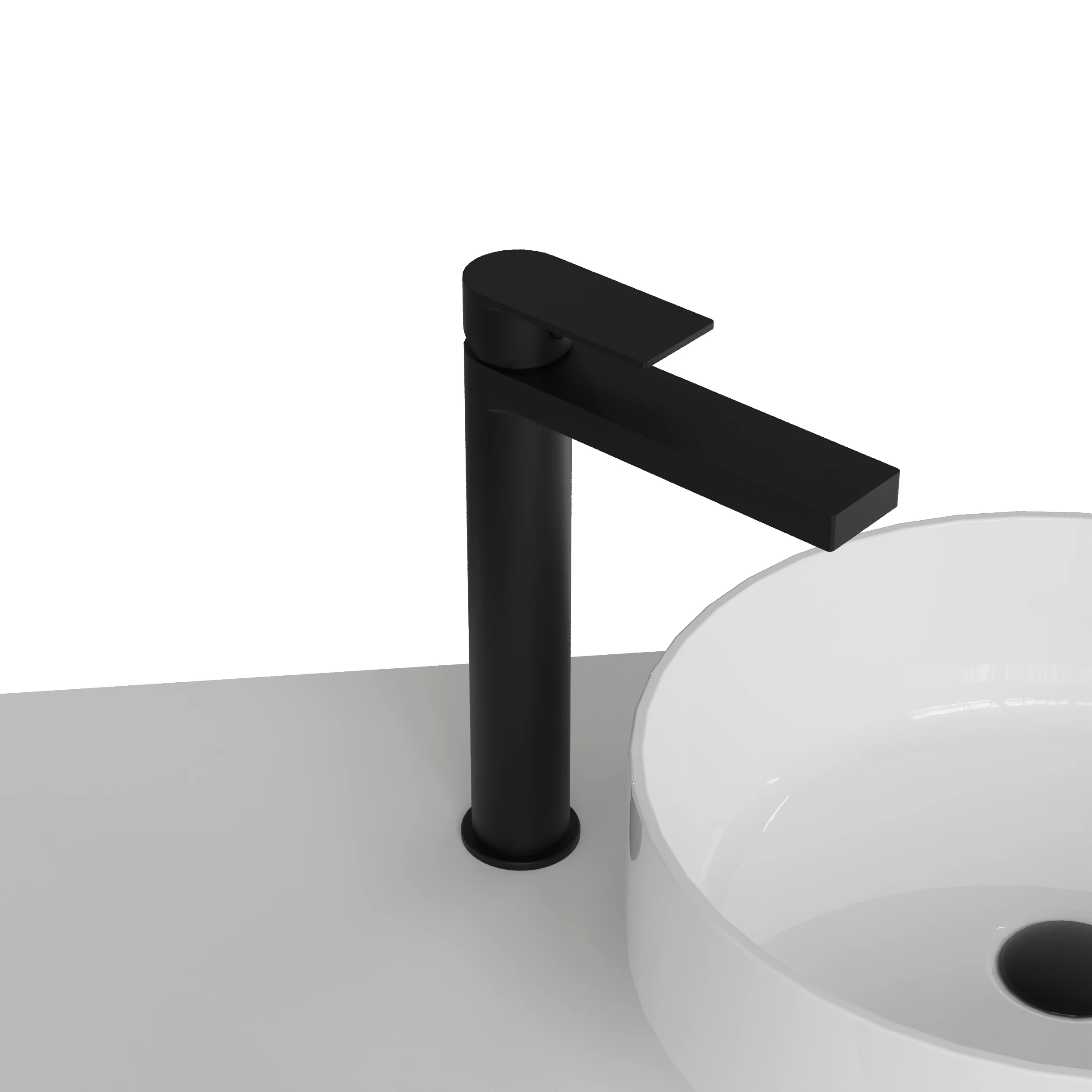OAKLEY - Black Tall Mono Basin Mixer Tap - Image 6