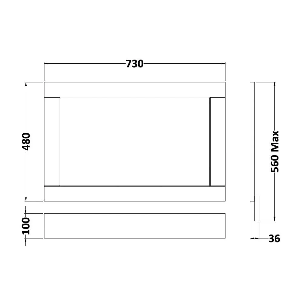 Hudson Reed Old London 730mm Bath End Panel - Timeless Sand - Image 2