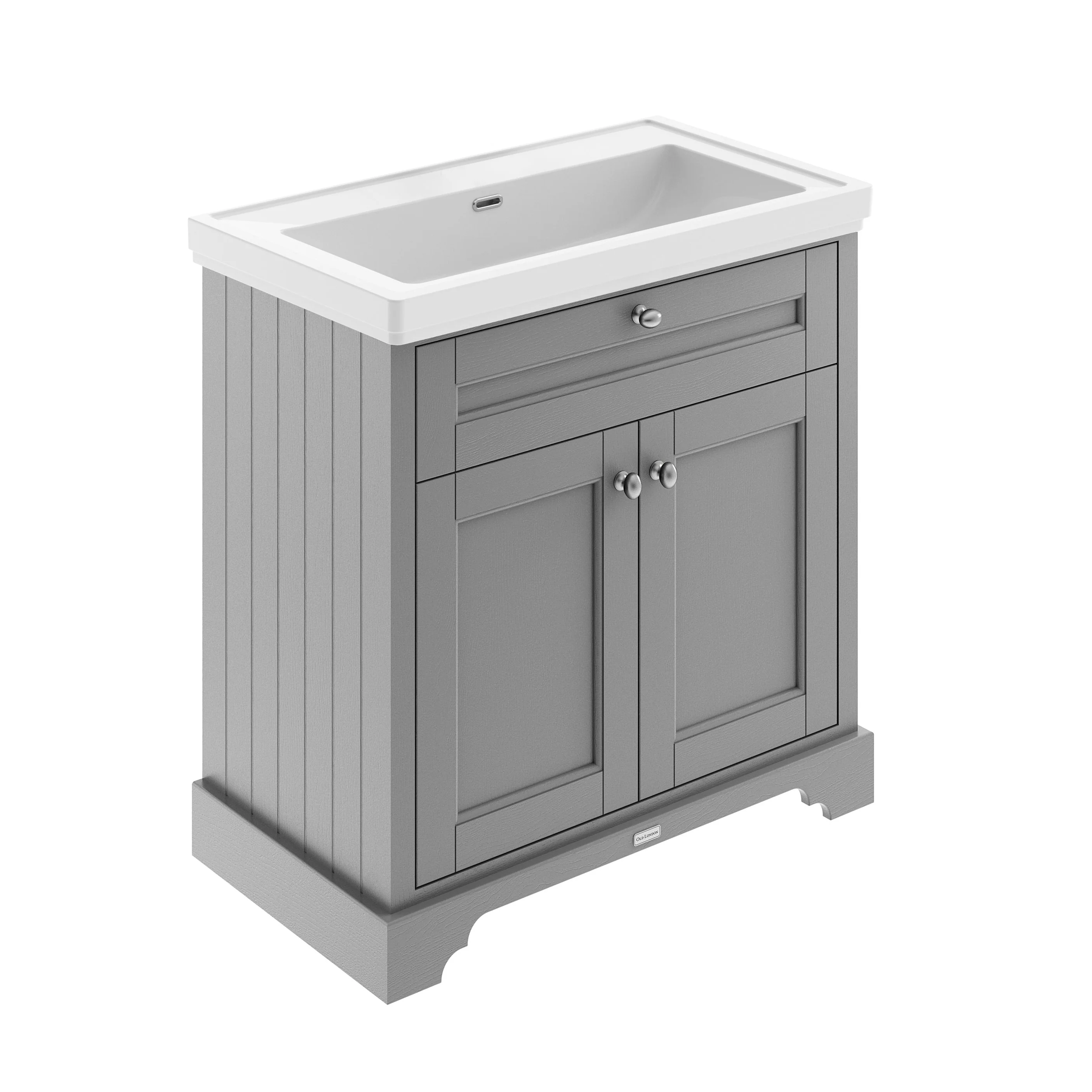 Old London 800mm 2-Door Vanity & Classic Basin 0TH - Storm Grey