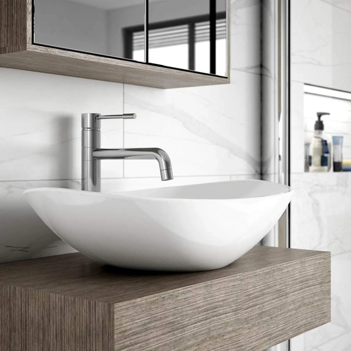 Oval Countertop Basin 615mm Wide - Image 2