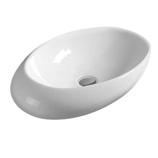 Ovoid Sit-On Countertop Basin 490mm Wide