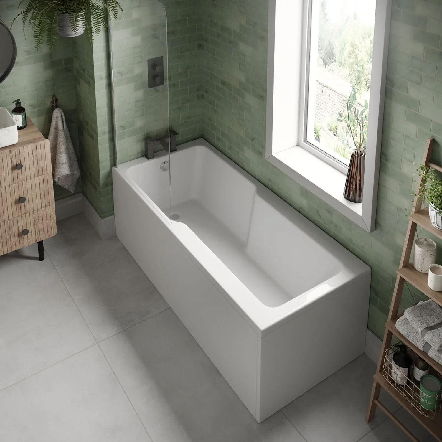 Owen & Oakes Visari 1700 x 750 Airspa Shower Bath - Image 2