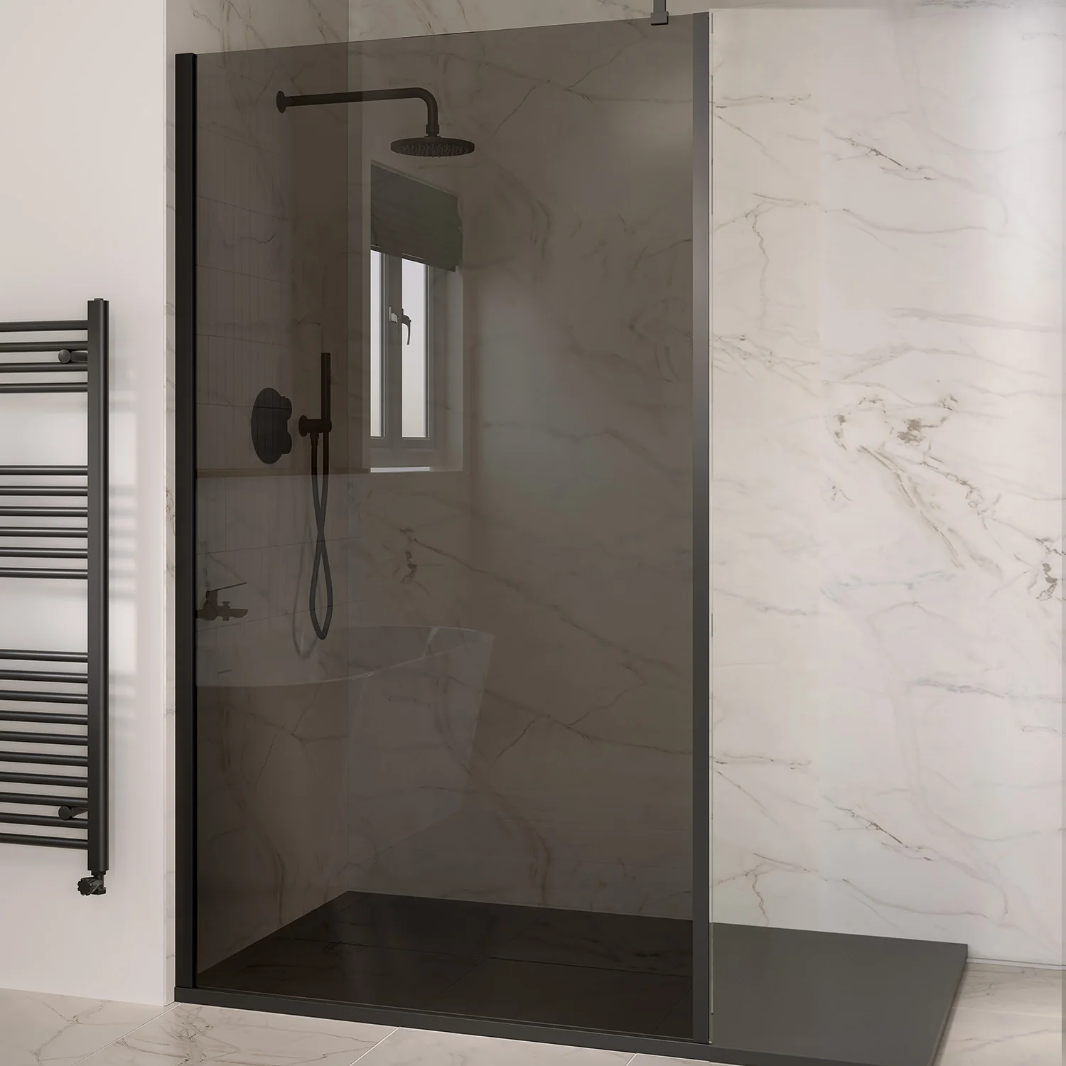 Owen & Oaks 10mm Walk-In 1600mm – Smoked Glass