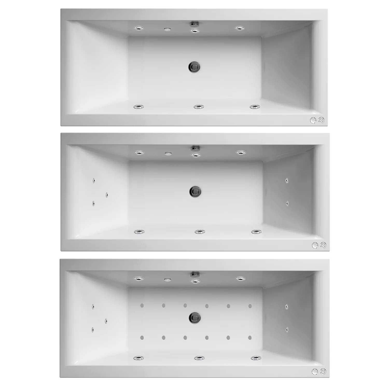 Quadra 1800 x 800 Whirlpool & Hydrotherapy Spa Bath