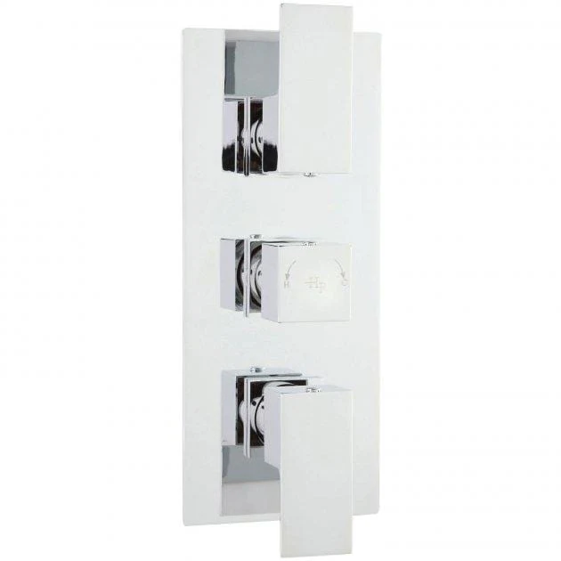 Quadro Concealed Shower Valve Triple Handle Chrome