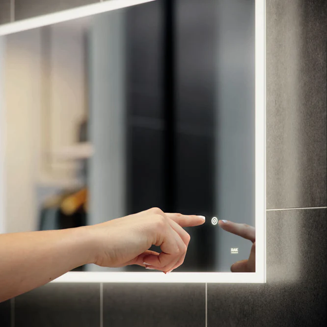 RAK Amethyst LED Illuminated Mirror with Demister - 600 x 800mm - Image 2