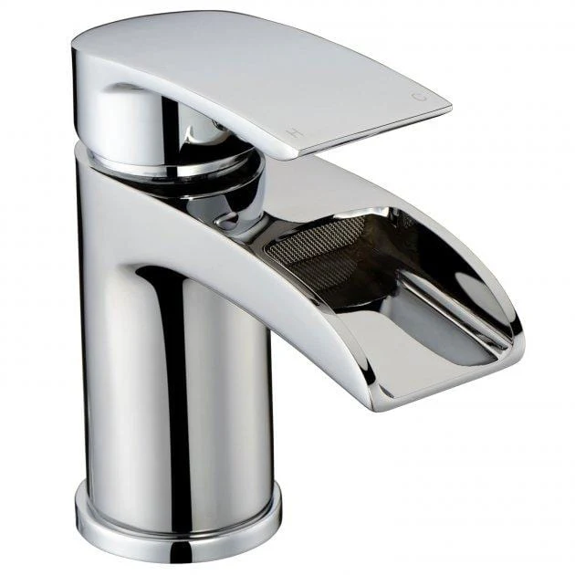 RAK Art Chrome Waterfall Curve Mono Basin Mixer Tap