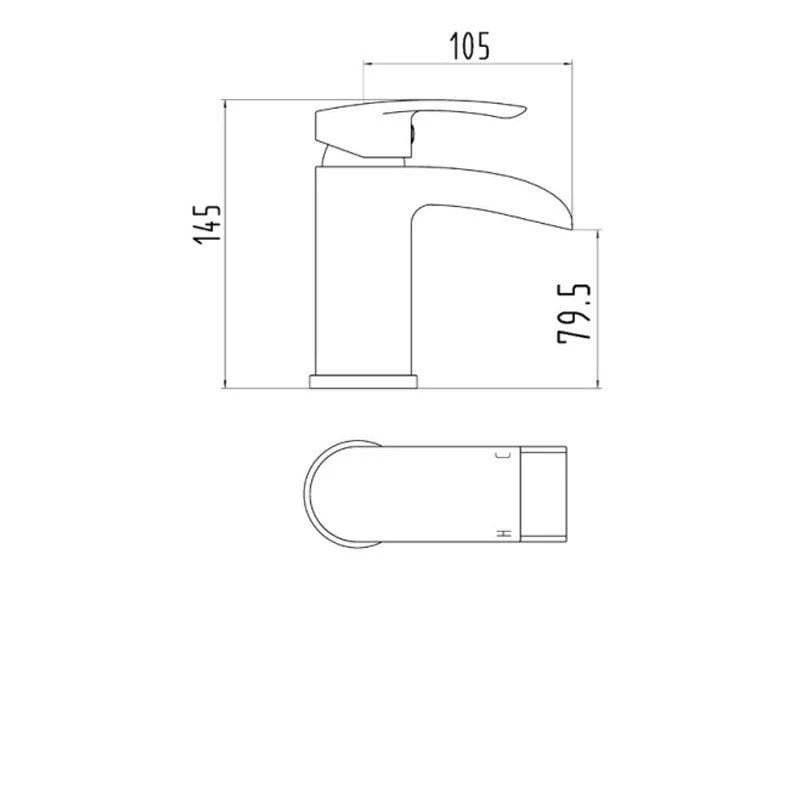 RAK Art Chrome Waterfall Curve Mono Basin Mixer Tap - Image 3