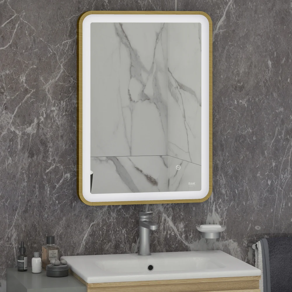 RAK Art Soft LED Illuminated Mirror With Demister - 500 x 700mm - Image 4