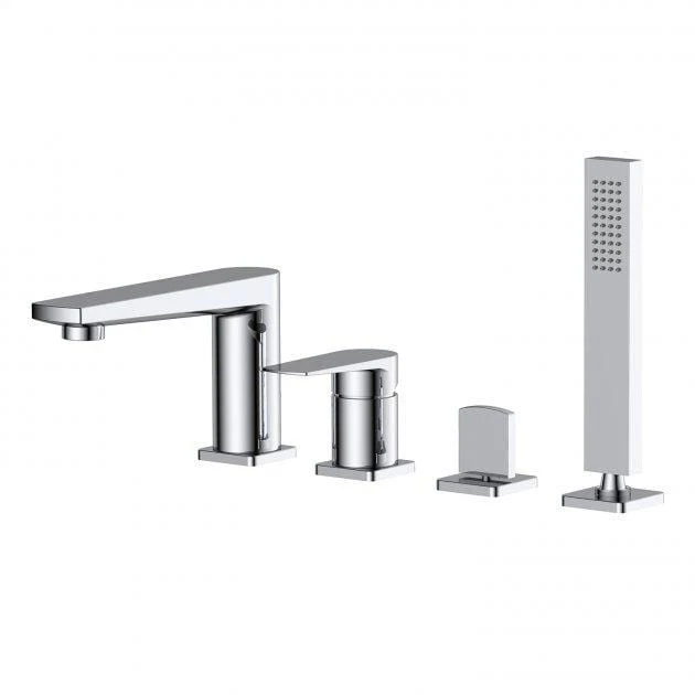 RAK Blade 4-Hole Chrome Bath Shower Mixer Tap Deck Mounted