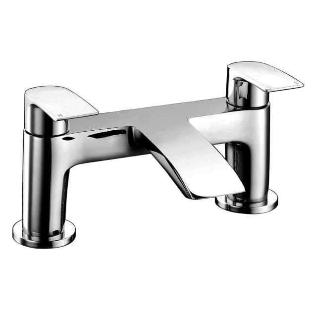 RAK Curve Deck Mounted Bath Filler Tap Chrome