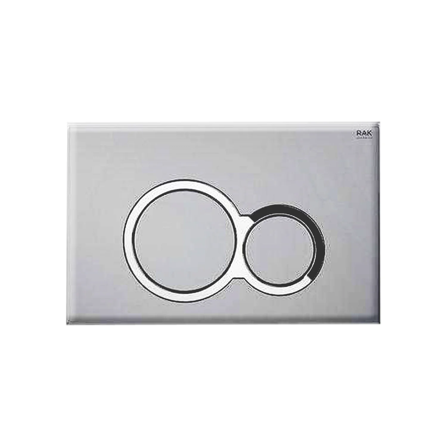 RAK Ecofix Polished Surrounding Round Dual Flush Plate - Matt Chrome