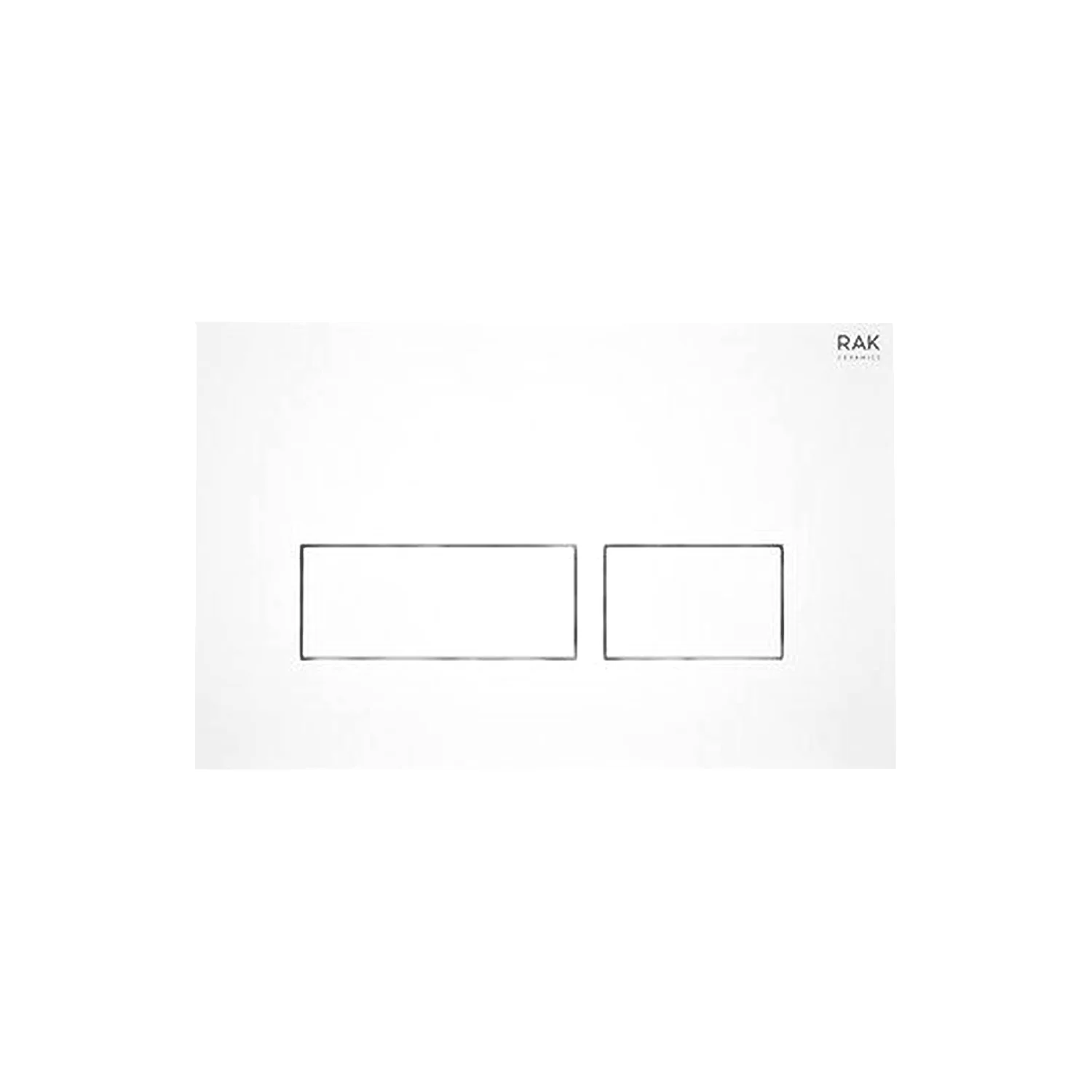 RAK Ecofix White Rectangular Dual Flush Plate