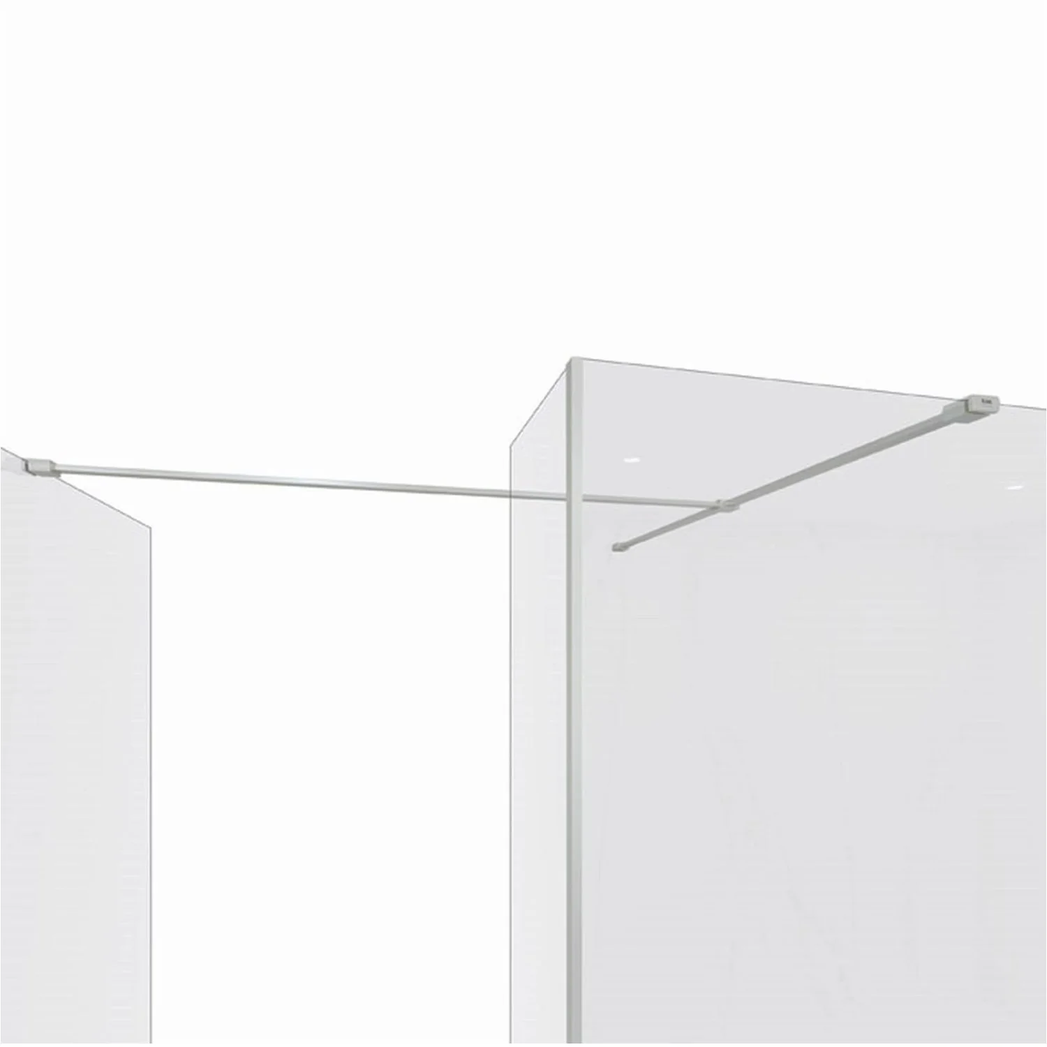 RAK Feeling Side Panel Fixing Kit with Bracing Bar and T Connector - Cappuccino