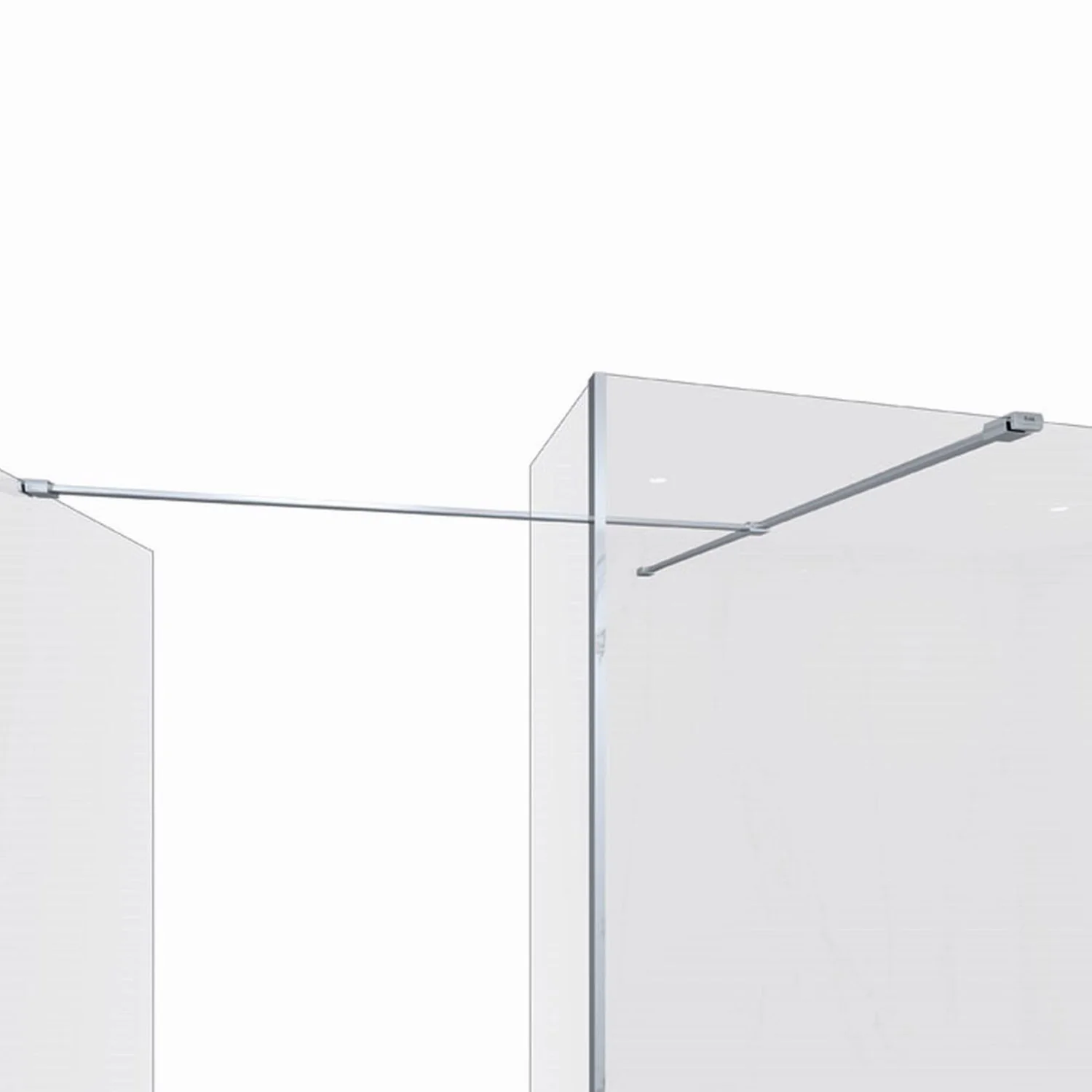 RAK Feeling Side Panel Fixing Kit with Bracing Bar and T Connector - Chrome