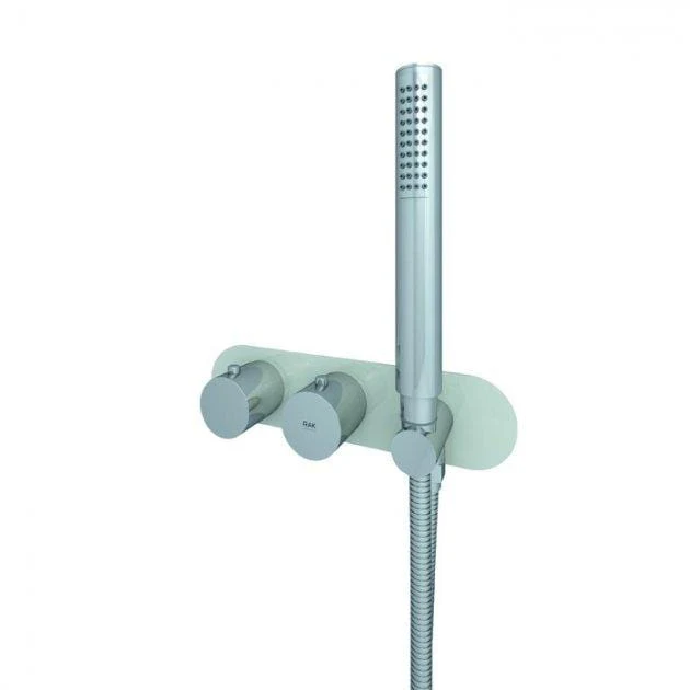 RAK Feeling Thermostatic Round Dual Outlet Concealed Shower Valve with Handset - Image 5