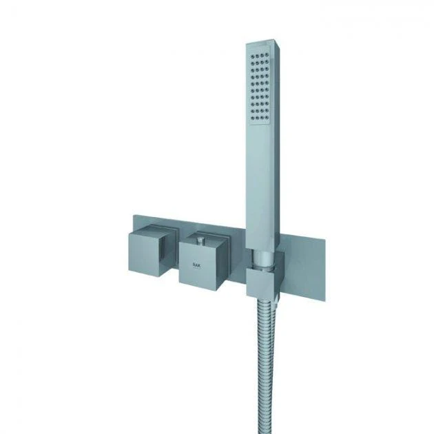 RAK Feeling Thermostatic Square Dual Outlet Concealed Shower Valve with Handset - Image 4
