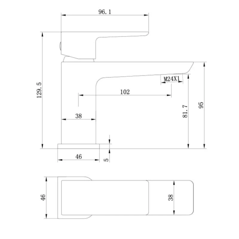 RAK Moon Chrome Mono Basin Mixer Tap - Image 2