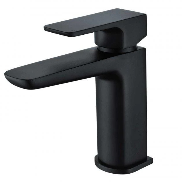 RAK Moon Deck Mounted Black Mono Basin Mixer Tap
