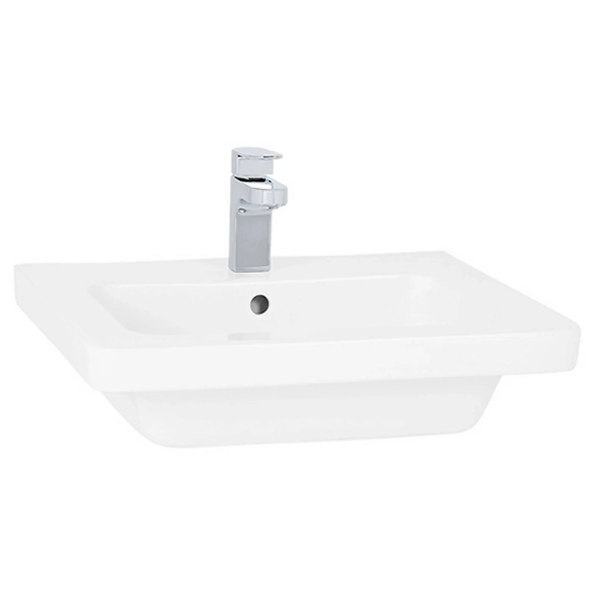 RAK Resort 500mm Floor Standing Basin Unit & Basin - Matt White - Image 2