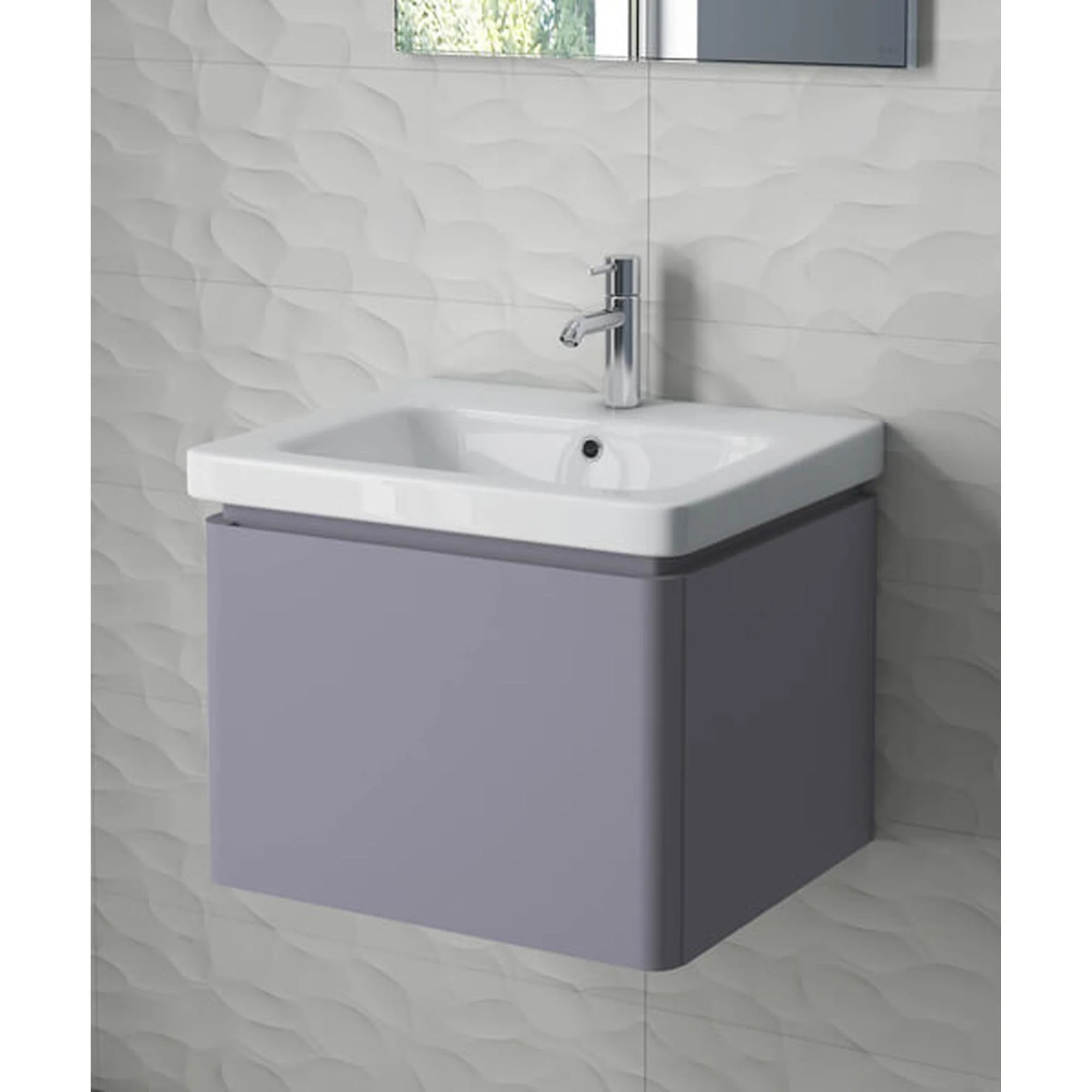 RAK Resort 500mm Single Drawer Basin Unit in Matt Grey