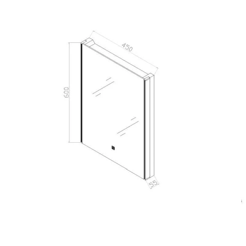 RAK Resort 600mm x 450mm Illuminated Mirror & Demister Pad - Image 2