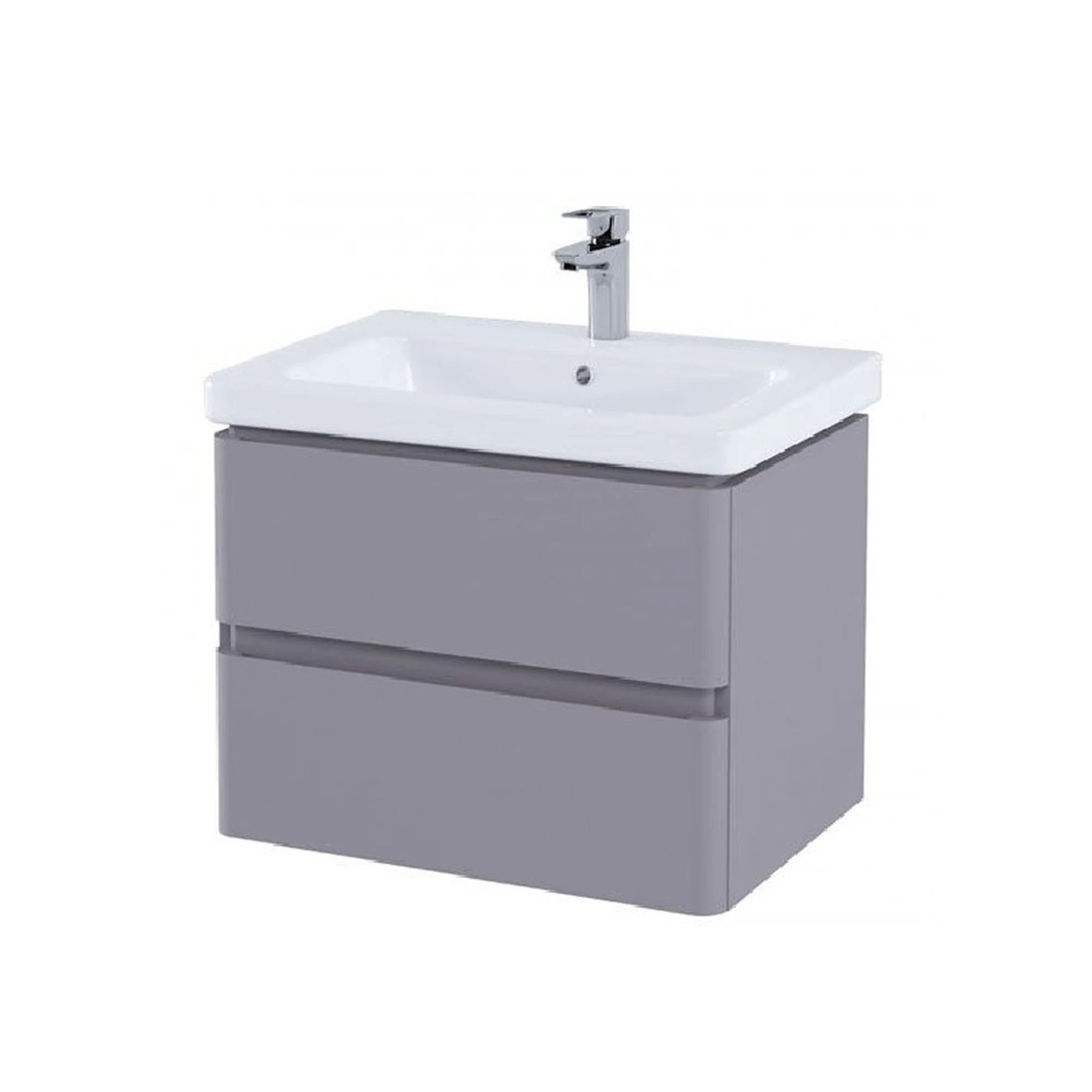 RAK Resort 650mm 2-Drawers Basin Unit & Basin - Matt Mushroom - Image 2