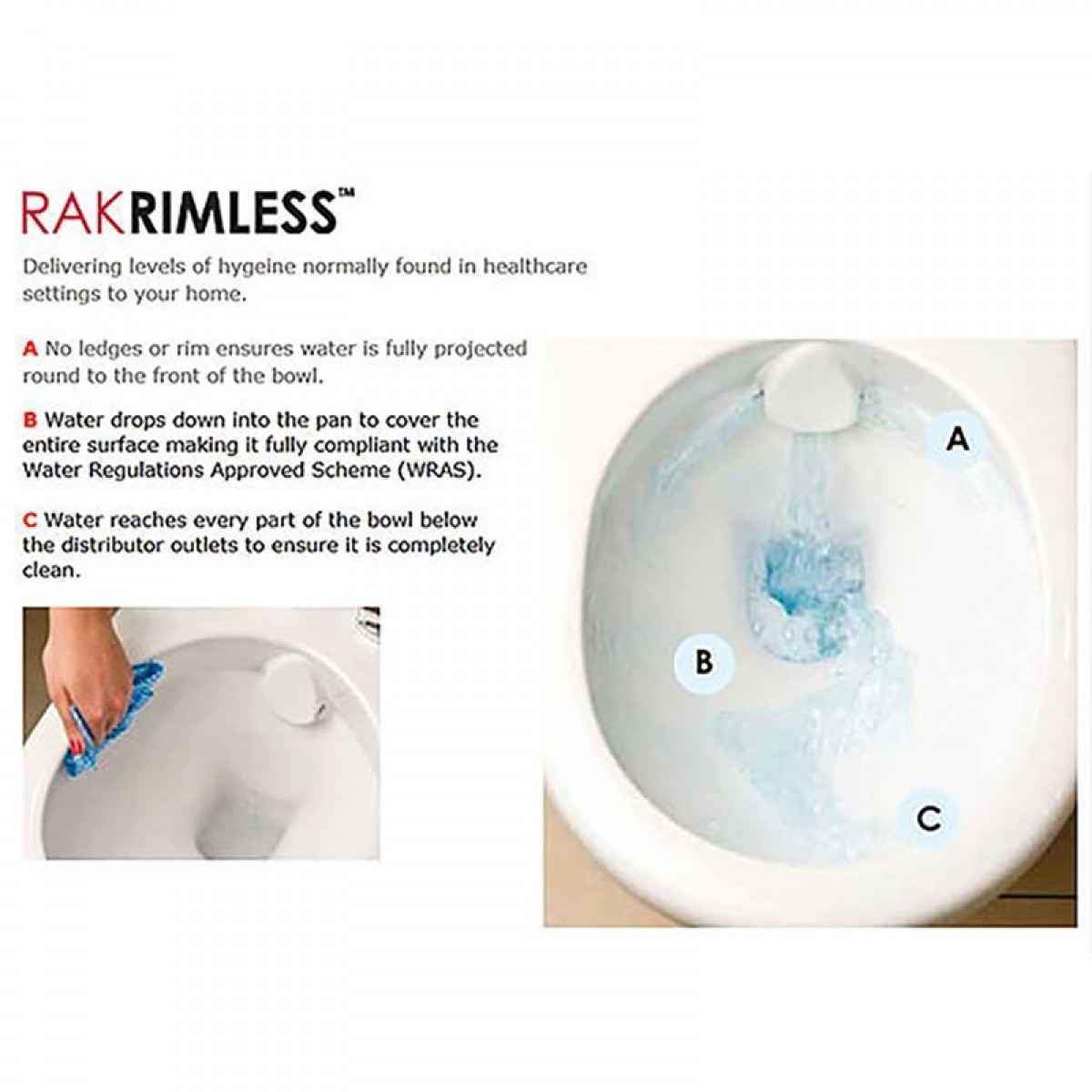 RAK Resort Maxi Rimless Comfort Height Toilet & Soft Close Seat - 665mm - Image 4