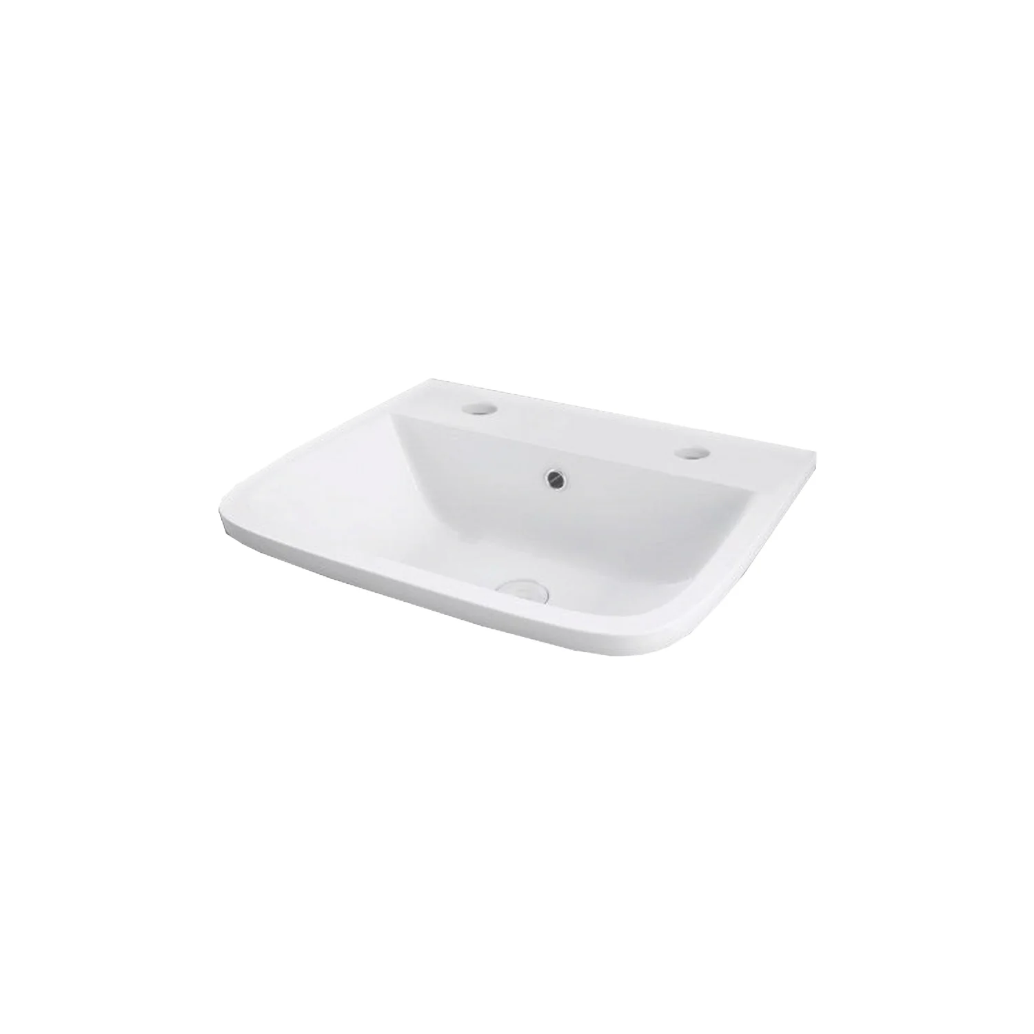 RAK Series 600 Inset Vanity Basin 500mm - 2 Tap Hole