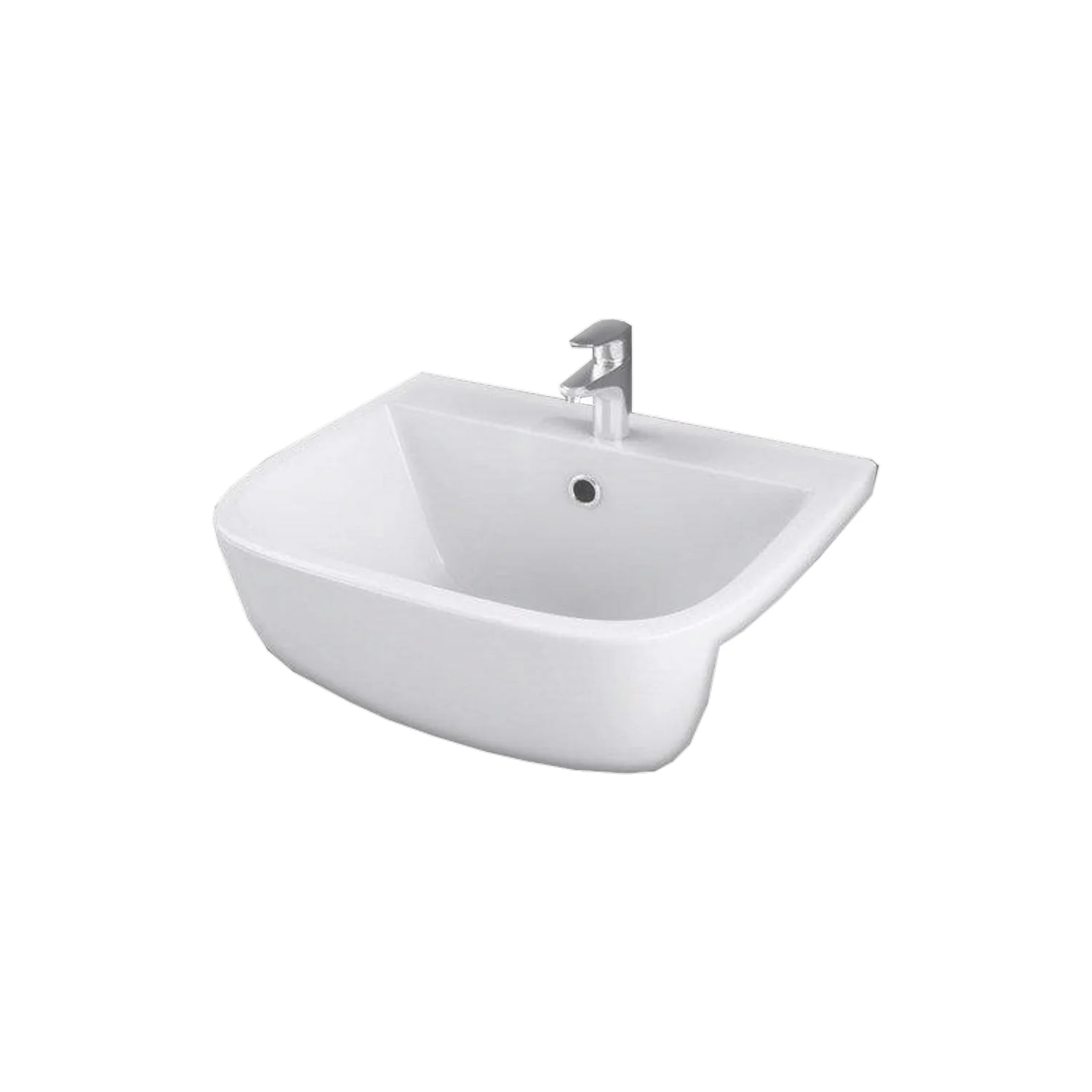 RAK Series 600 Semi-Recessed Basin 420mm - 1 Tap Hole