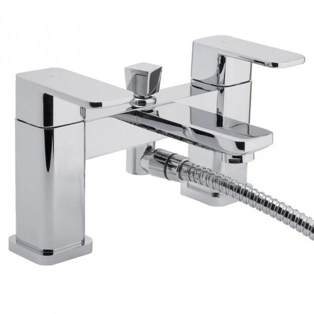 RAK Square Bath Shower Mixer Tap Deck Mounted Chrome