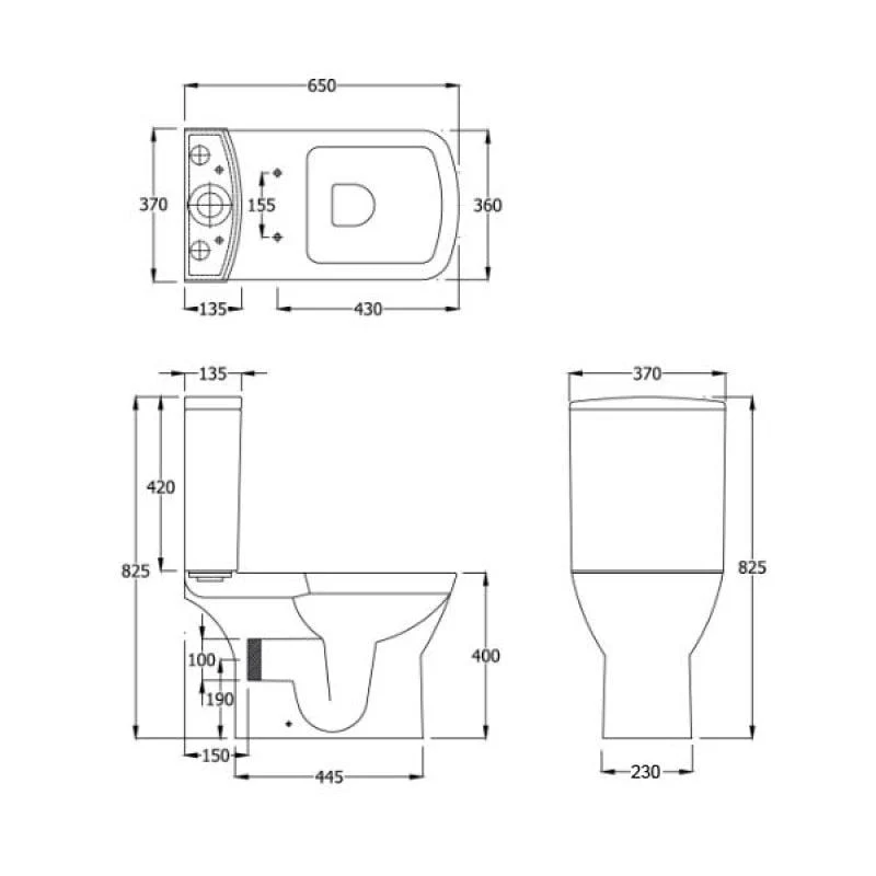 RAK Summit Close Coupled Toilet & Soft Close Seat - Image 3