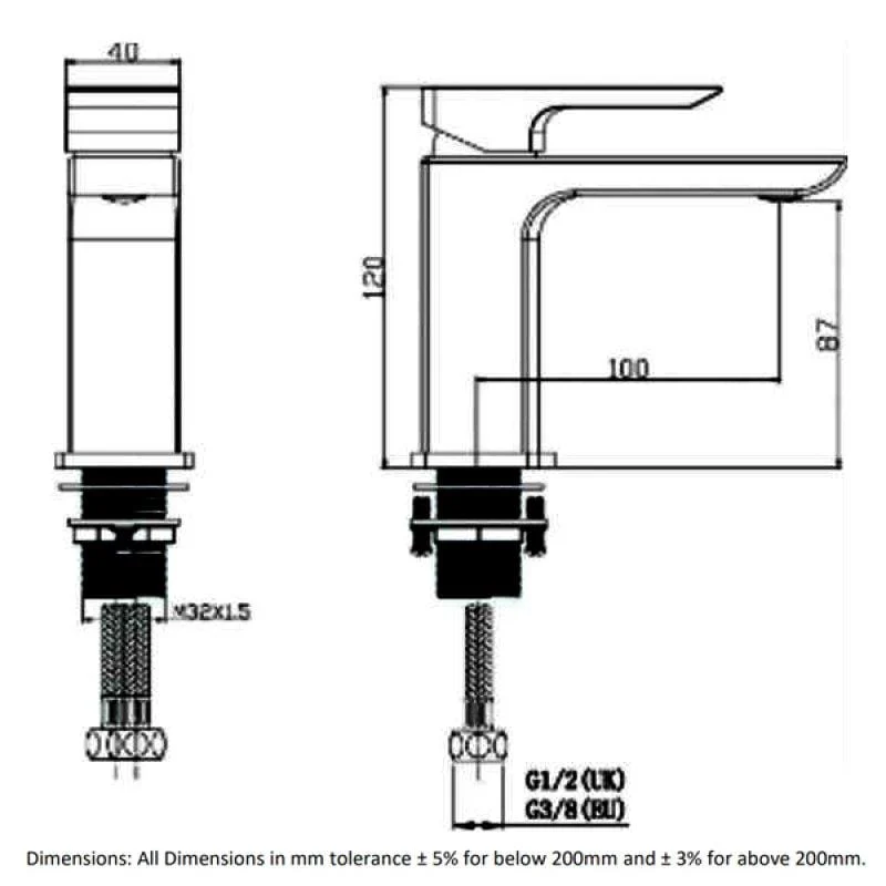 RAK Summit Mini Mono Basin Mixer Tap - Image 2