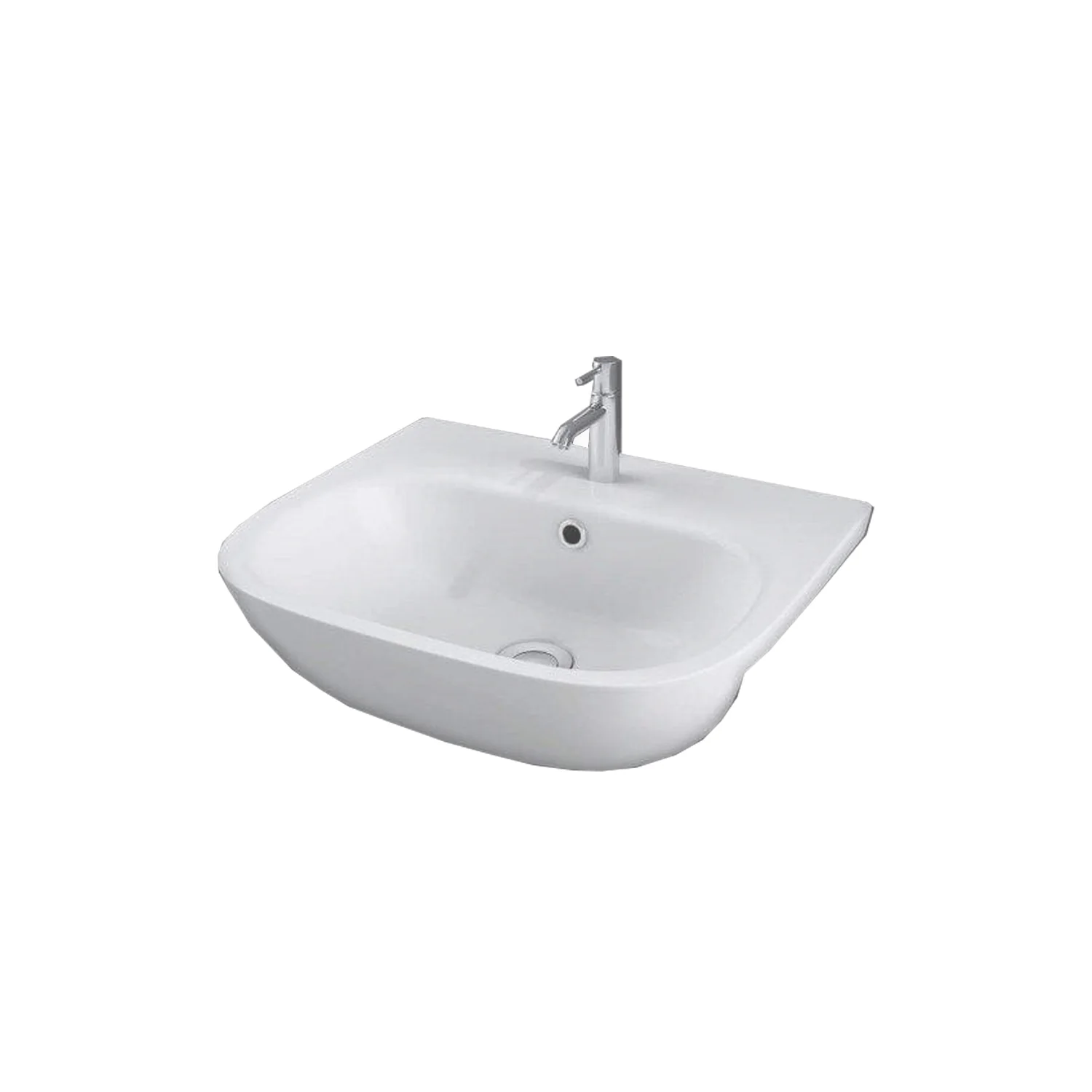 RAK Tonique Semi-Recessed Basin 520mm 1 Tap Hole