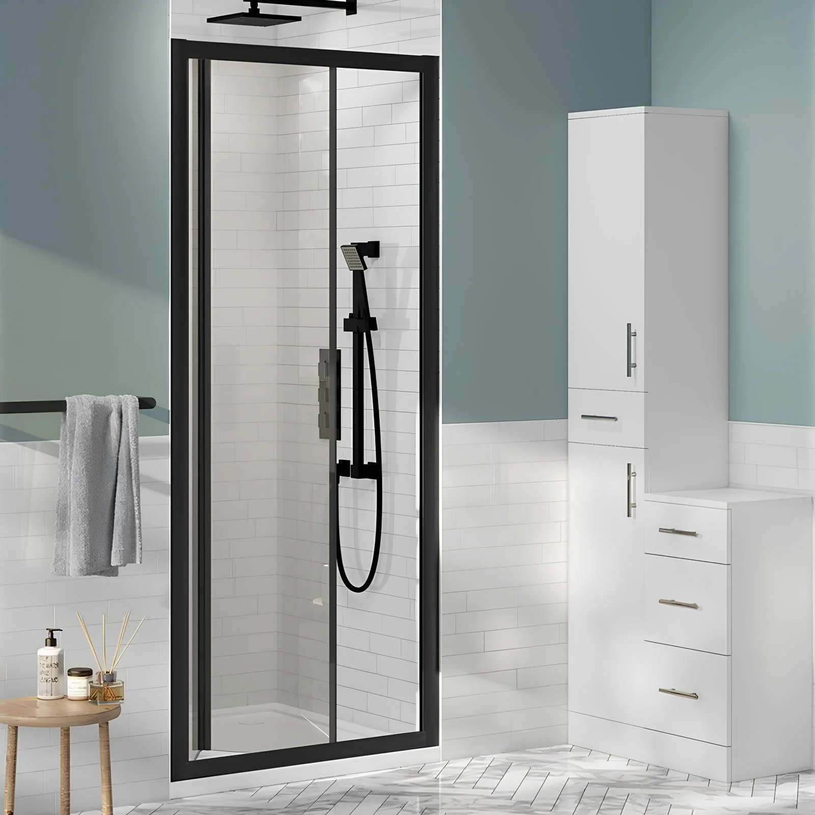 Ralus6 Bifold Door 1850 x 700mm - Matt Black