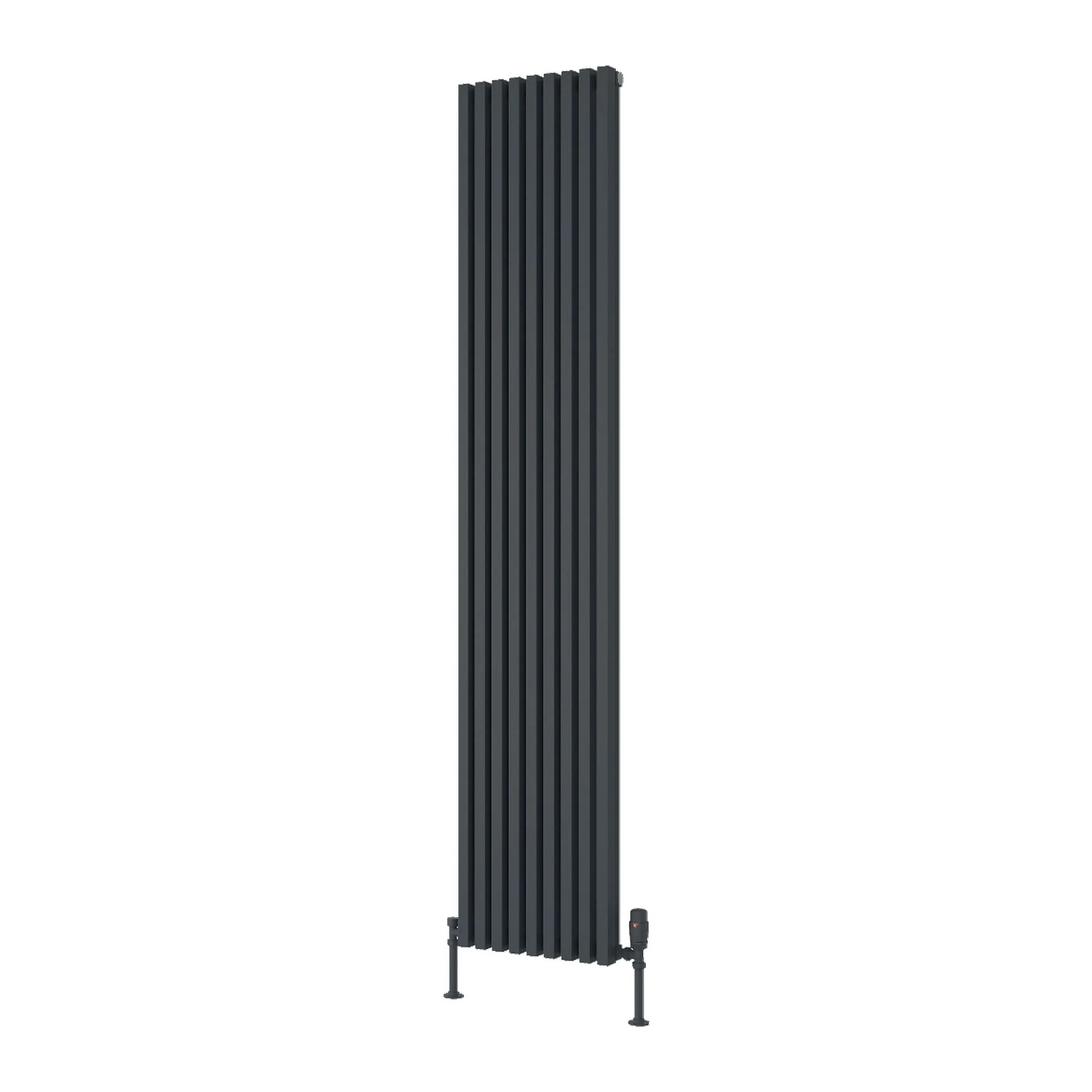 Reina Albano Vertical Aluminium Radiator - 1800 x 350mm - Anthracite