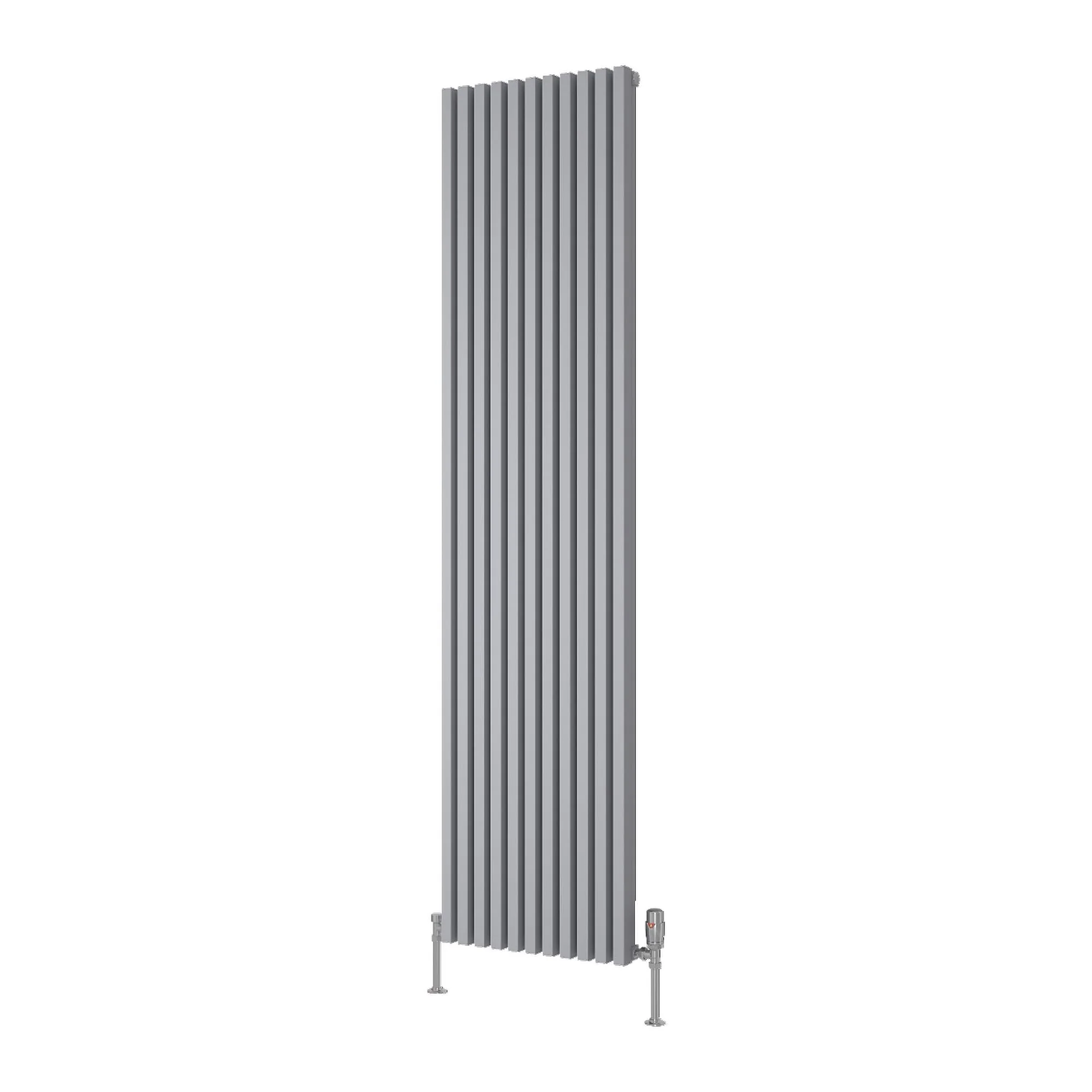 Reina Albano Vertical Aluminium Radiator - 1800 x 430mm - Silver