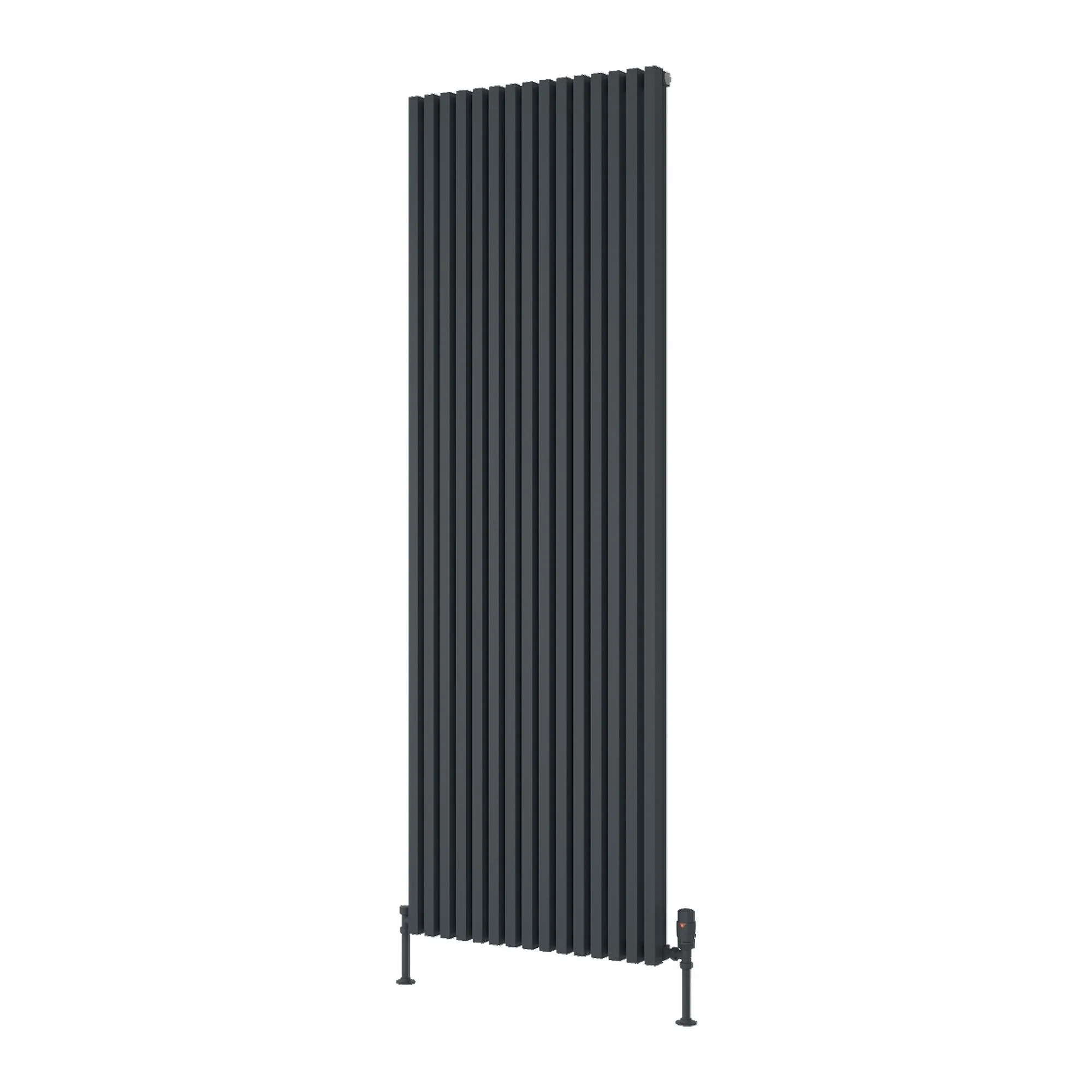 Reina Albano Vertical Aluminium Radiator - 1800 x 590mm - Anthracite - Image 2
